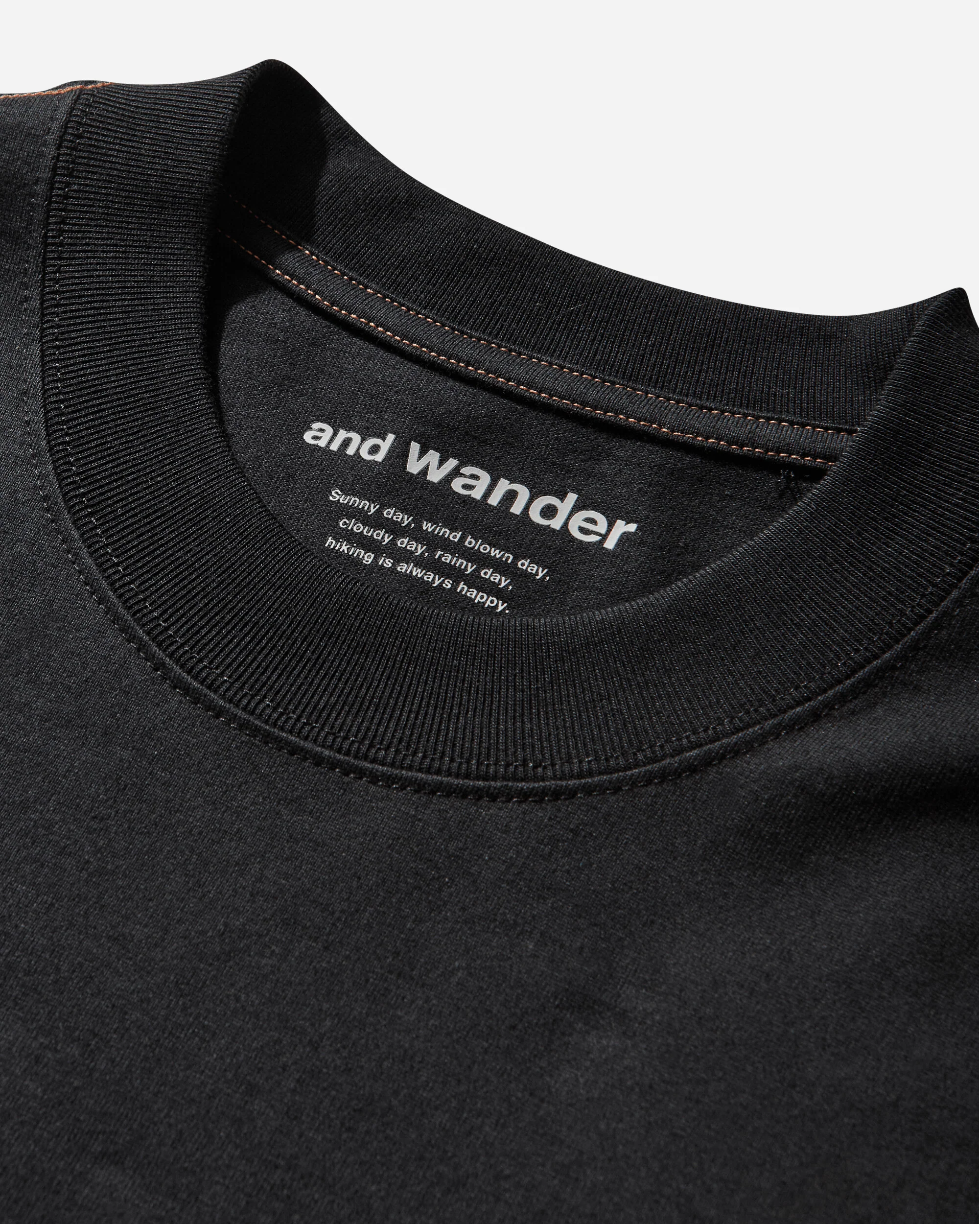 and wander Logo Printed T-Shirt Black - Image 4