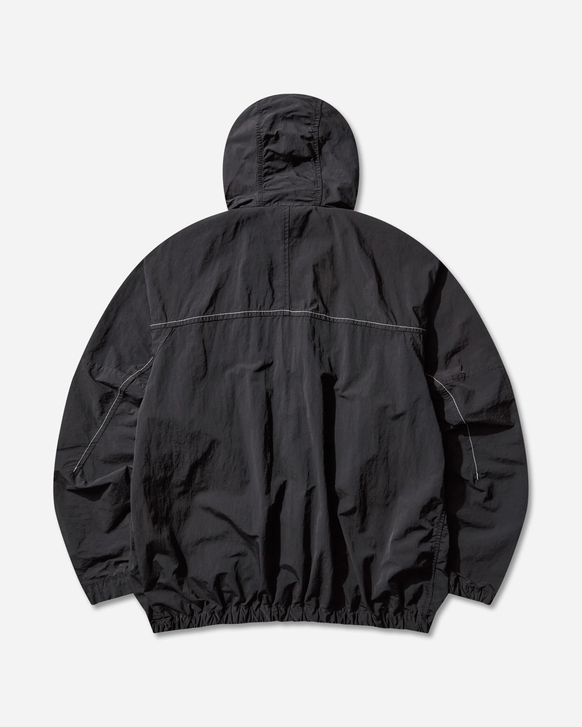 and wander Garment-Dyed Nylon Hooded Jacket Black - Image 2