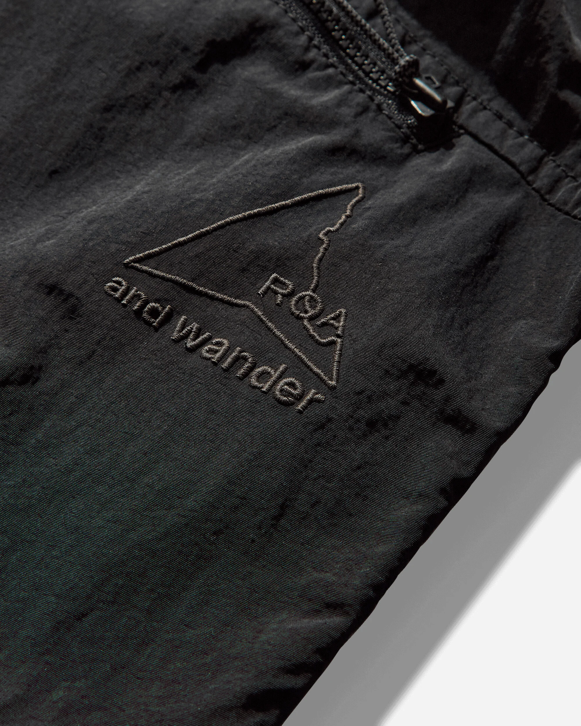 and wander Garment-Dyed Nylon Pants Black - Image 4