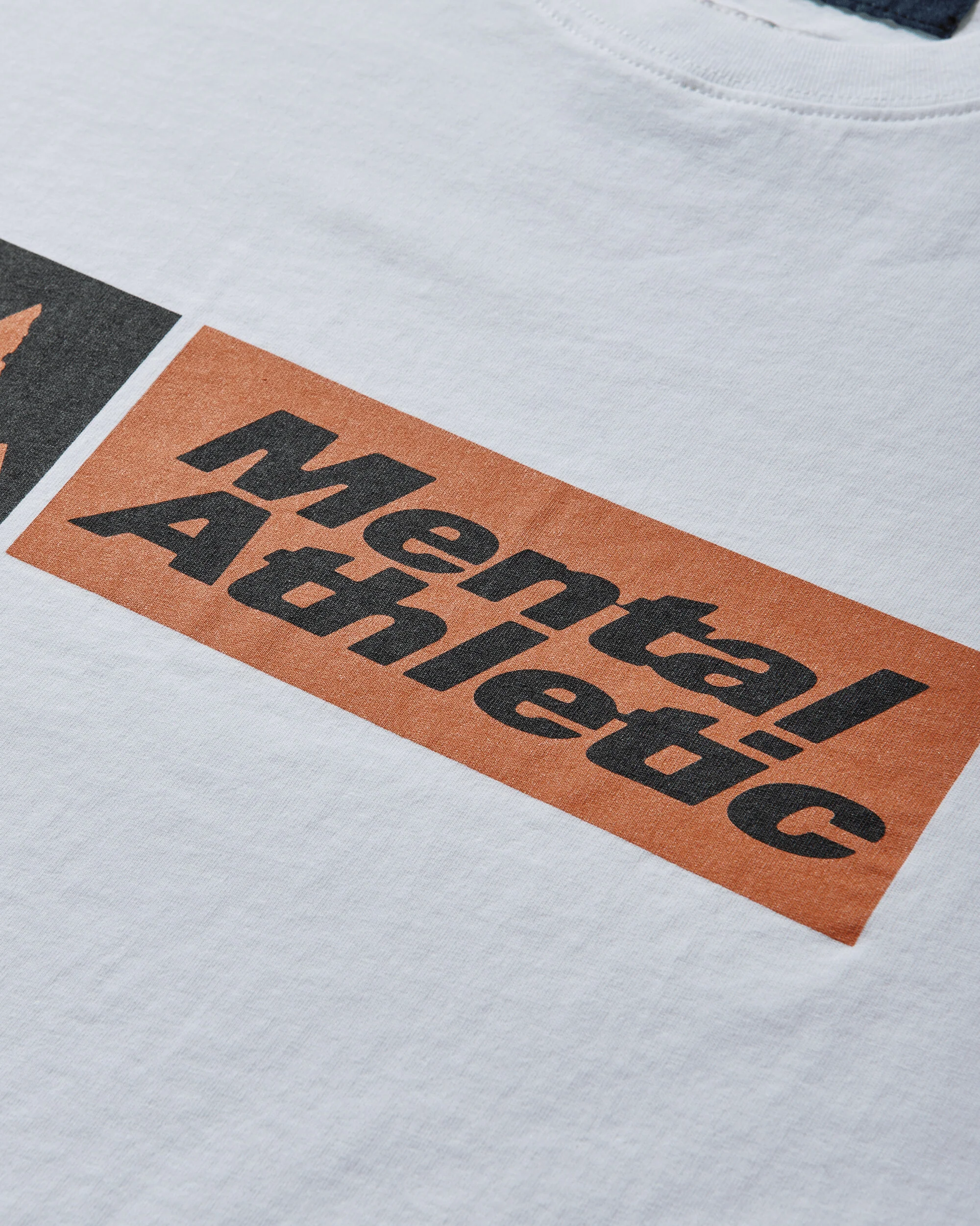 Men's Mental Athletic Logo T-Shirt Off White - Image 3