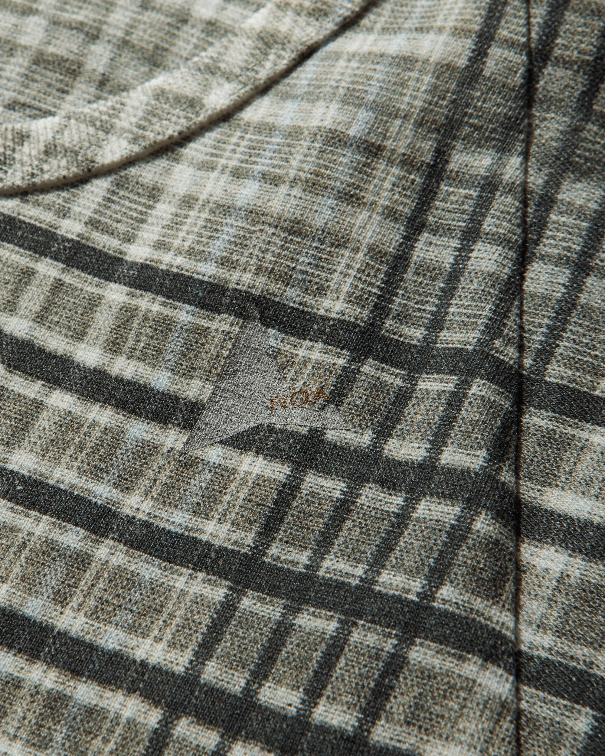 Women's Taba Printed Check Baby T-Shirt Sage Green - Image 3
