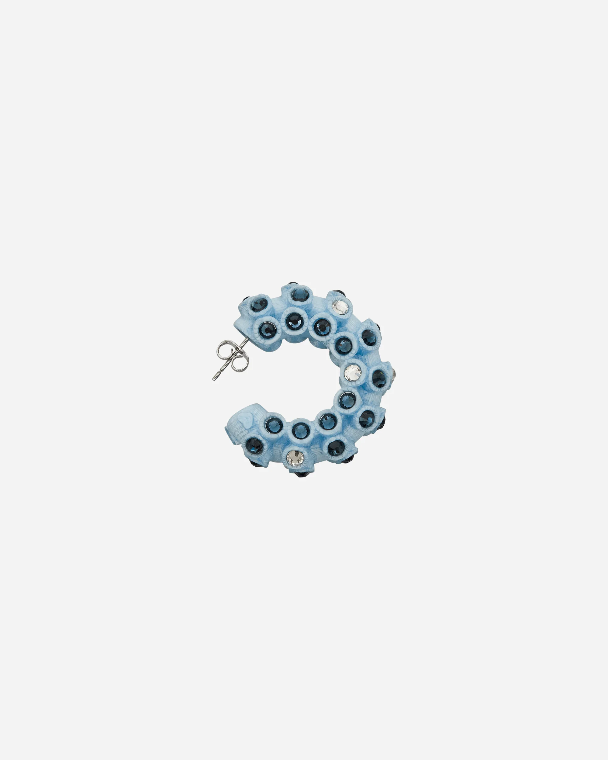 Lit Hoop Earrings Light Blue - Image 3