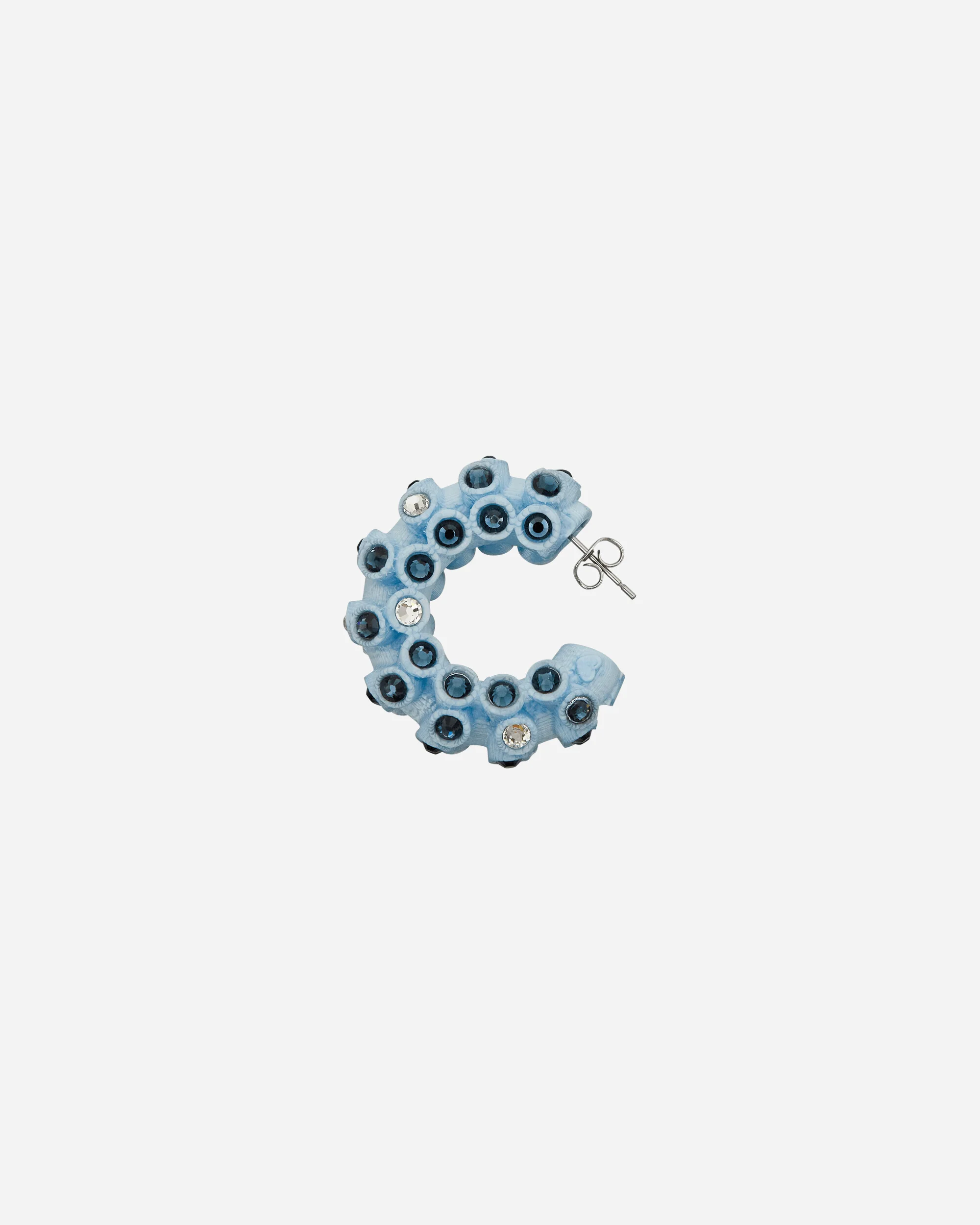 Lit Hoop Earrings Light Blue - Image 5