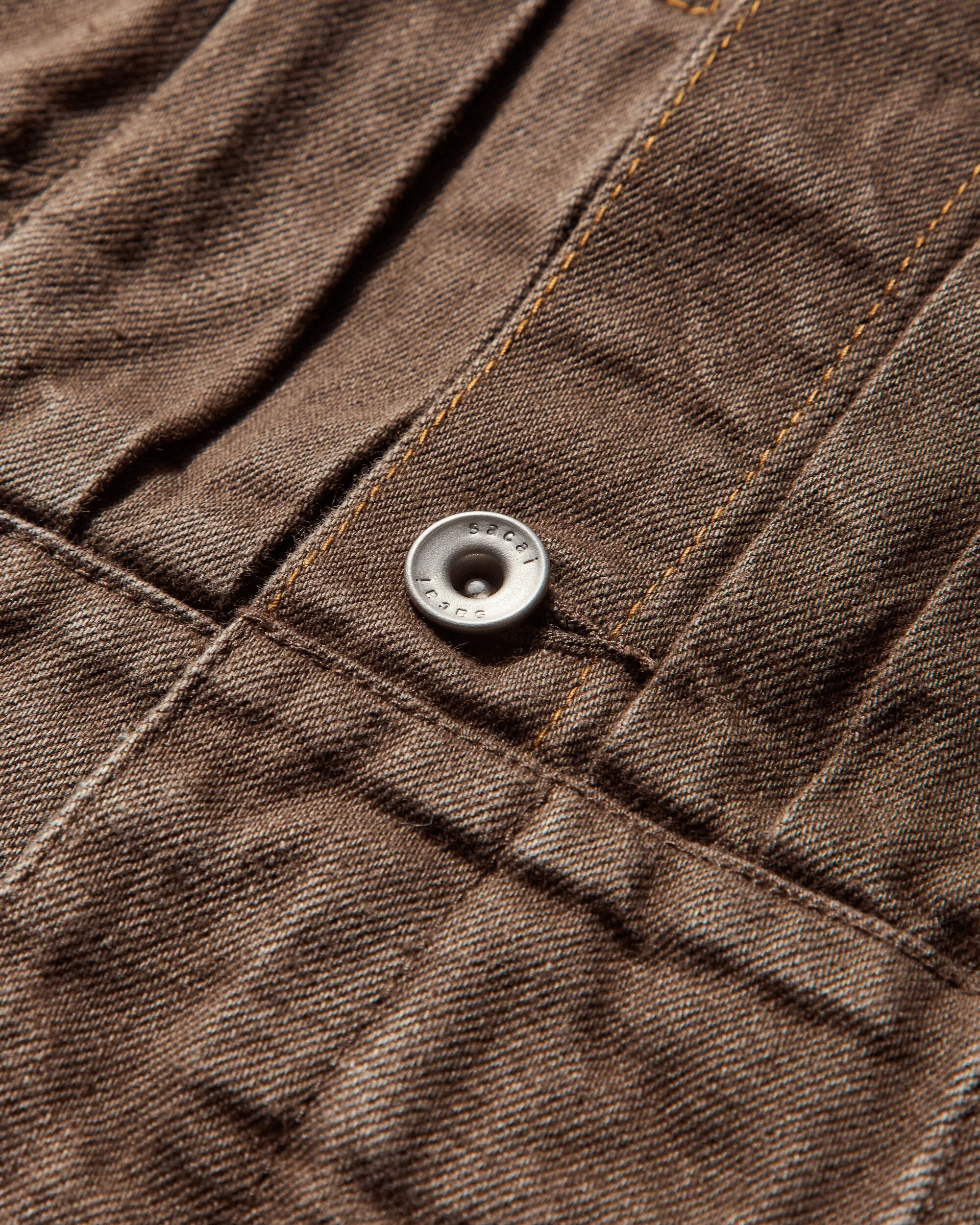 Men's Denim Jacket Brown - Image 3