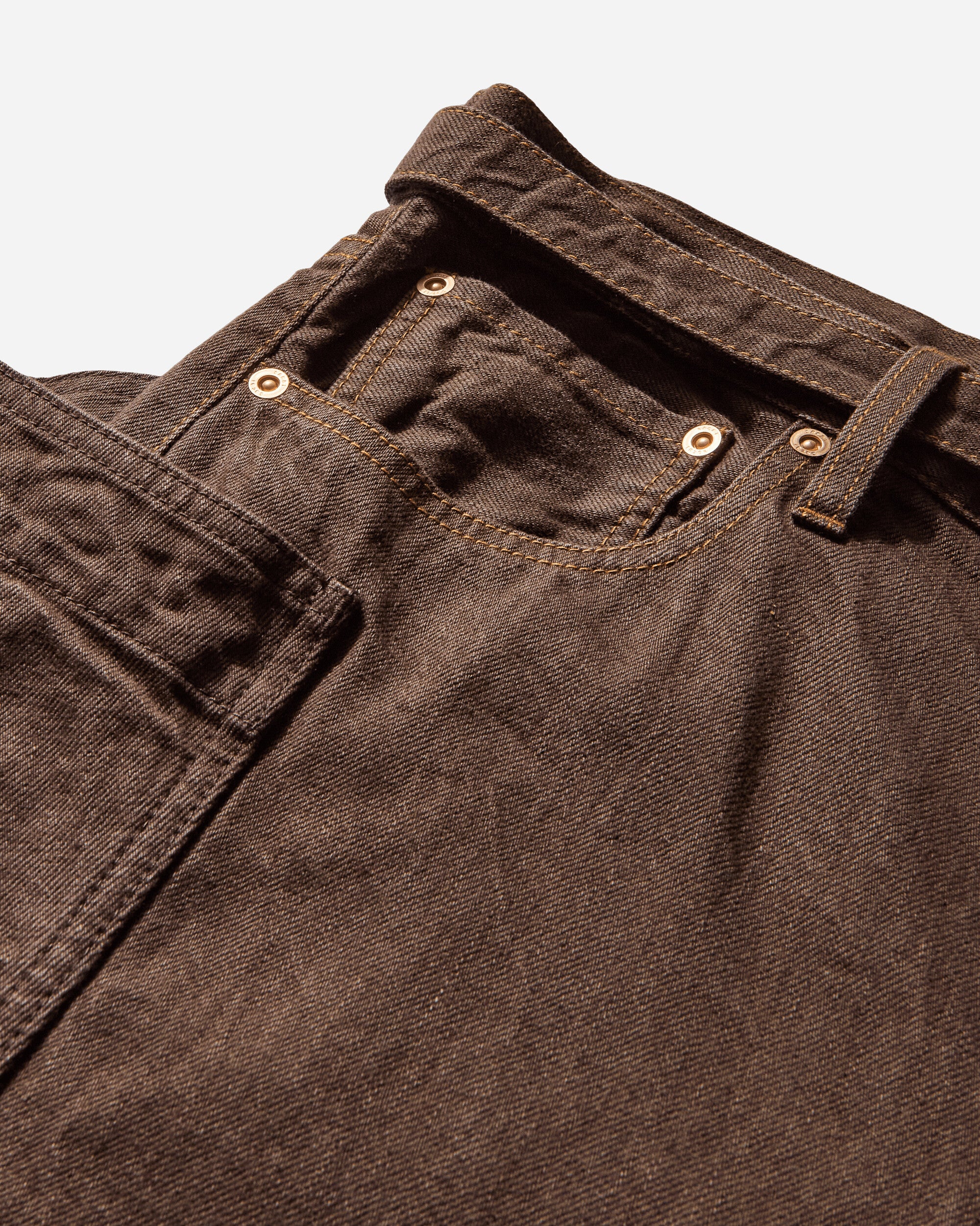 Men's Denim Pants Brown - Image 3