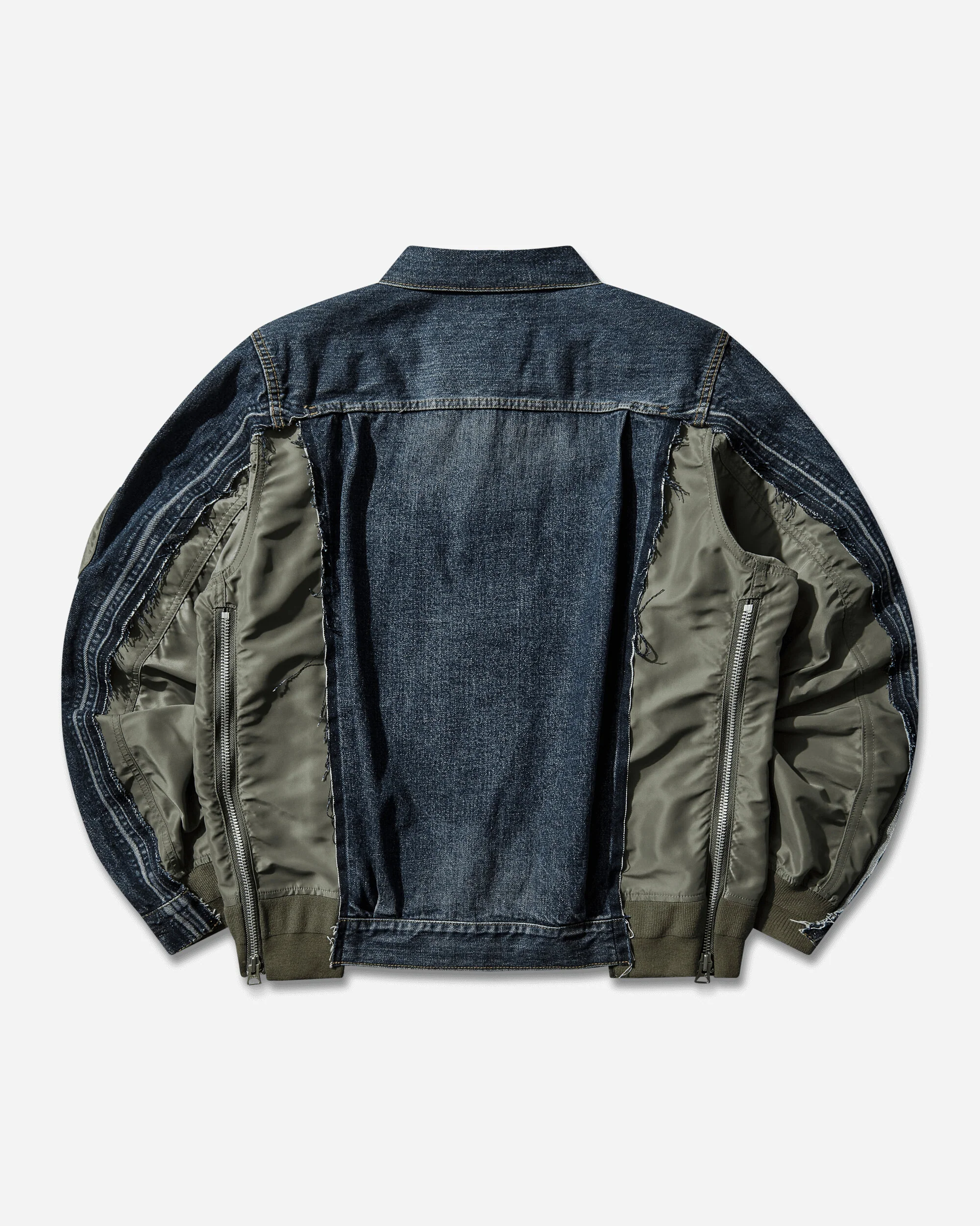 Men's Denim x Nylon Twill Jacket Blue - Image 2