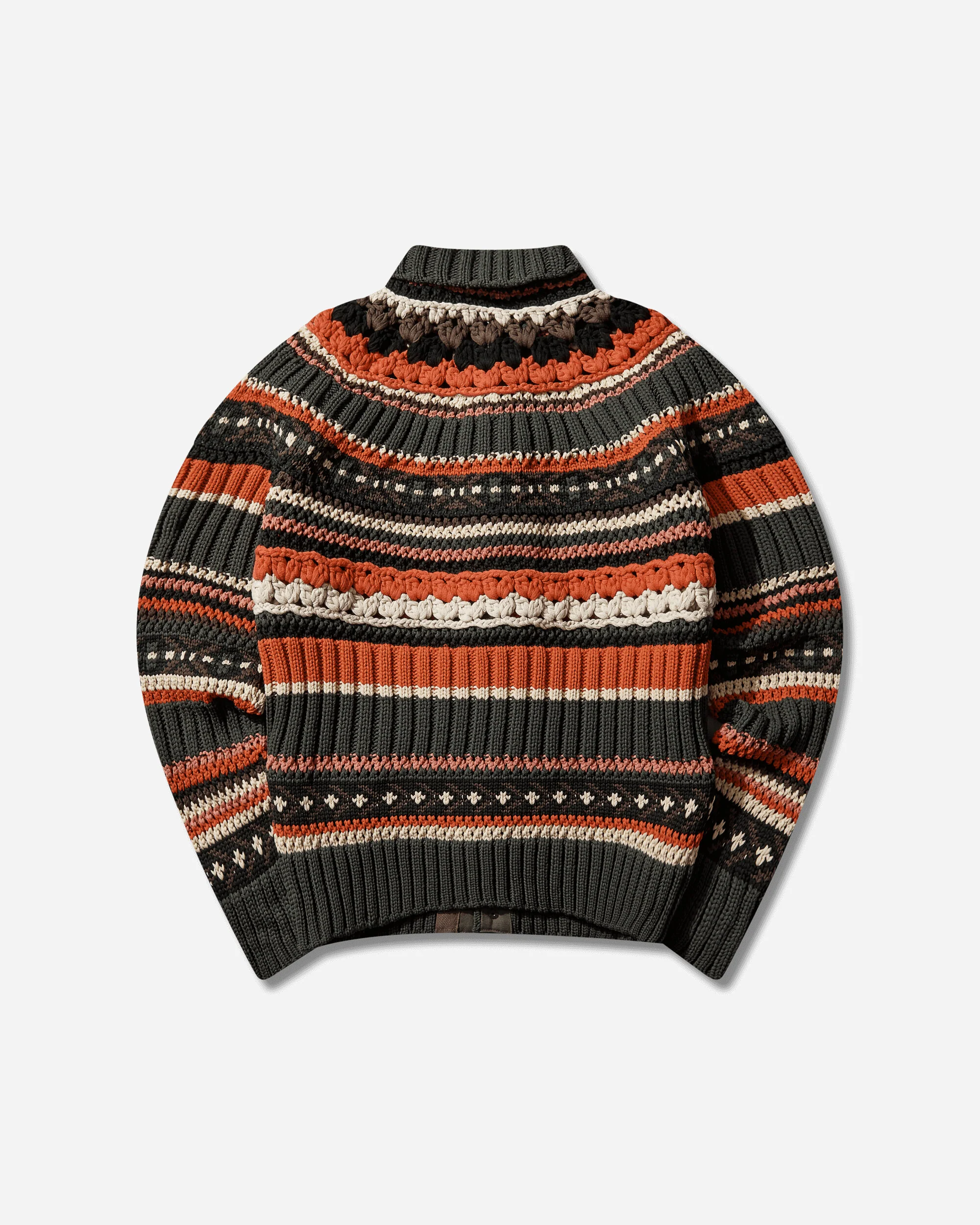 Men's Mix Knit Blouson Khaki - Image 2