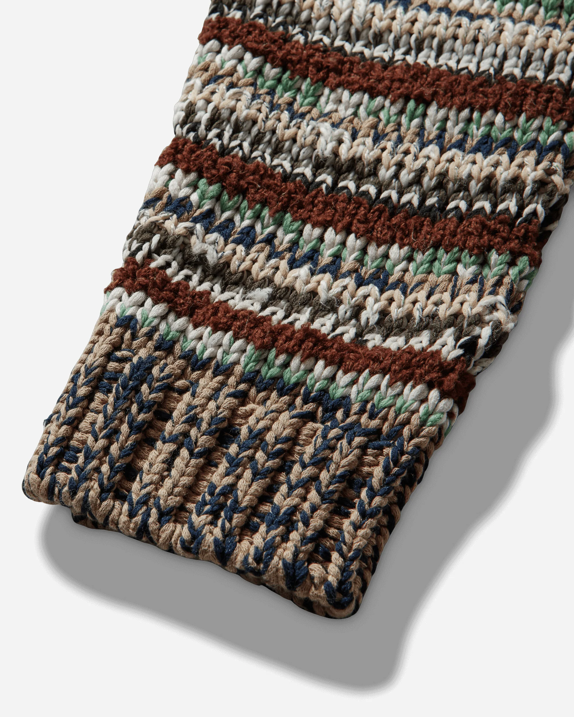 Men's Mix Knit Pullover Beige - Image 4