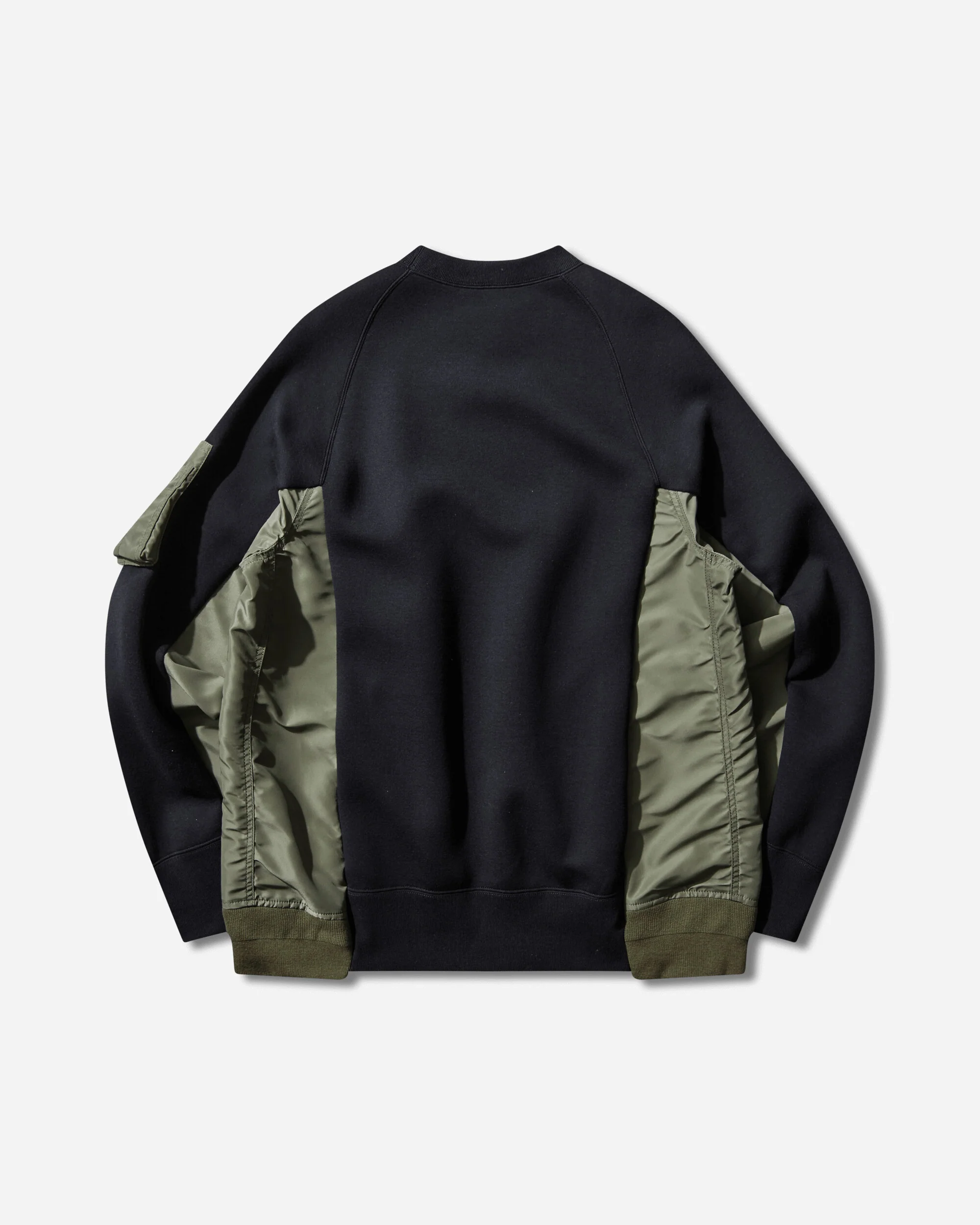Men's Sponge Sweat x Nylon Twill Pullover Navy / Khaki - Image 2