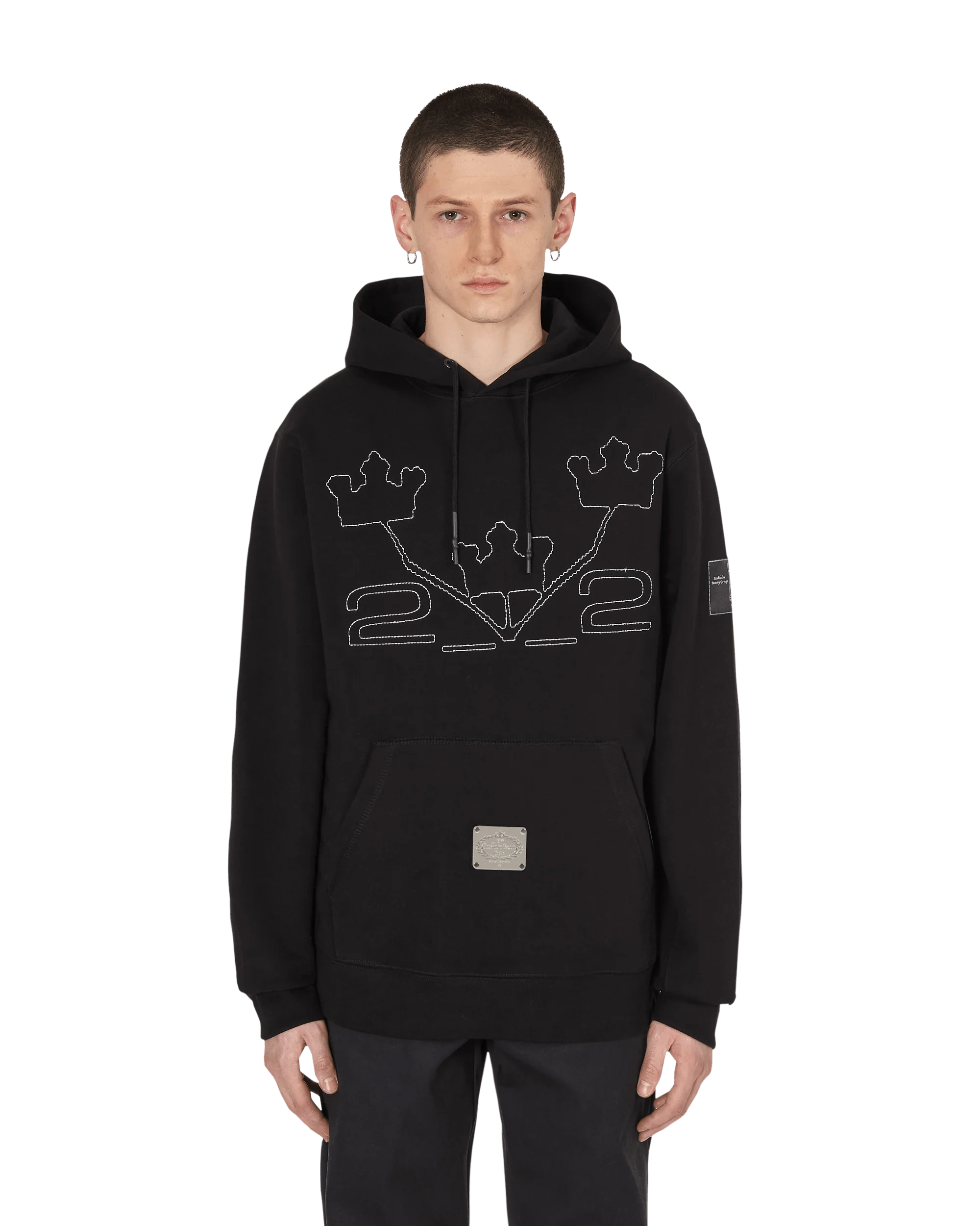 Slam Jam Hooded Sweatshirt Black - Image 2