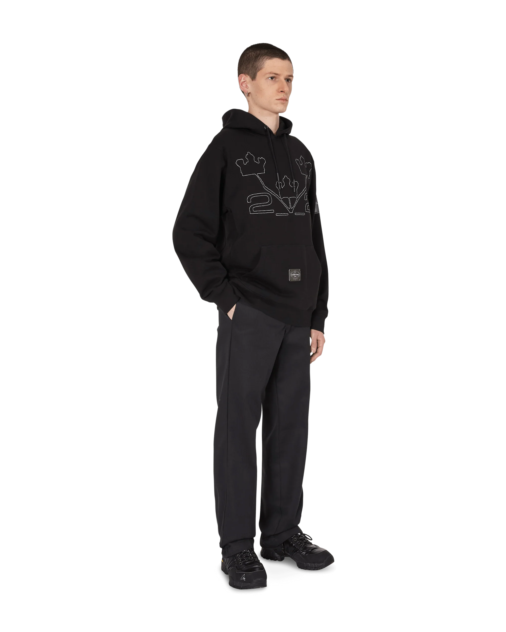 Slam Jam Hooded Sweatshirt Black - Image 5