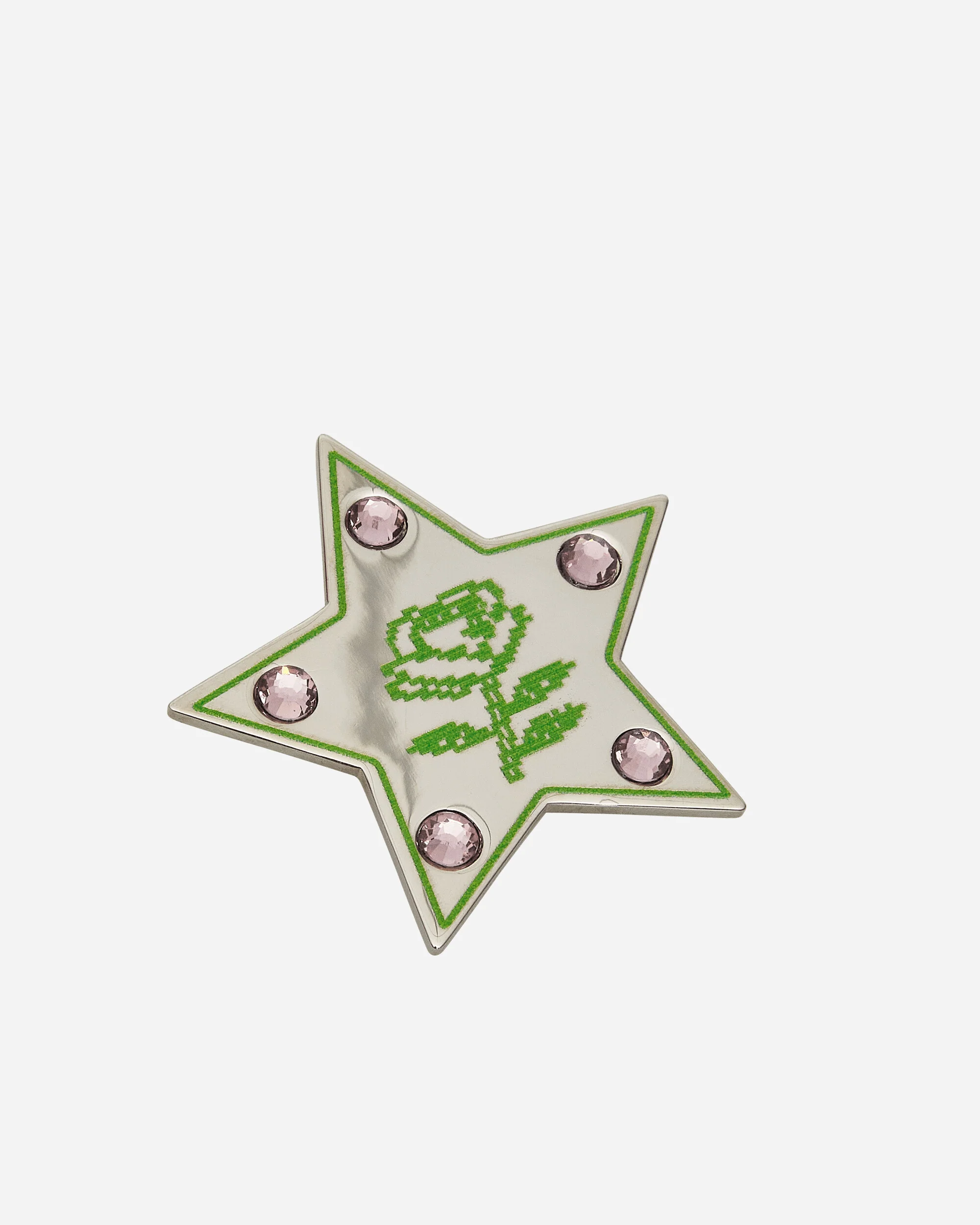 Super Star Earrings Silver / Green - Image 7