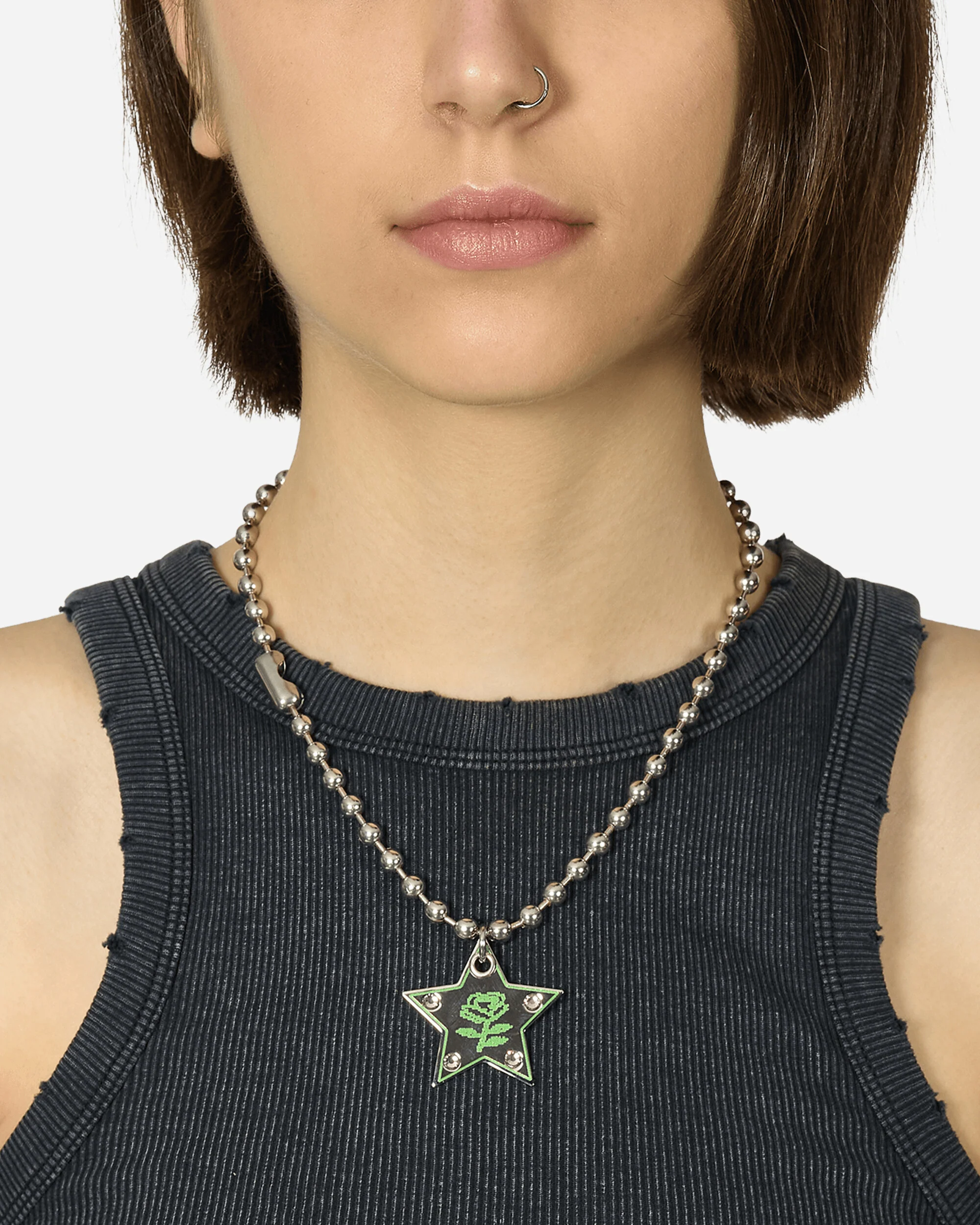 Super Star Necklace Silver / Green - Image 3