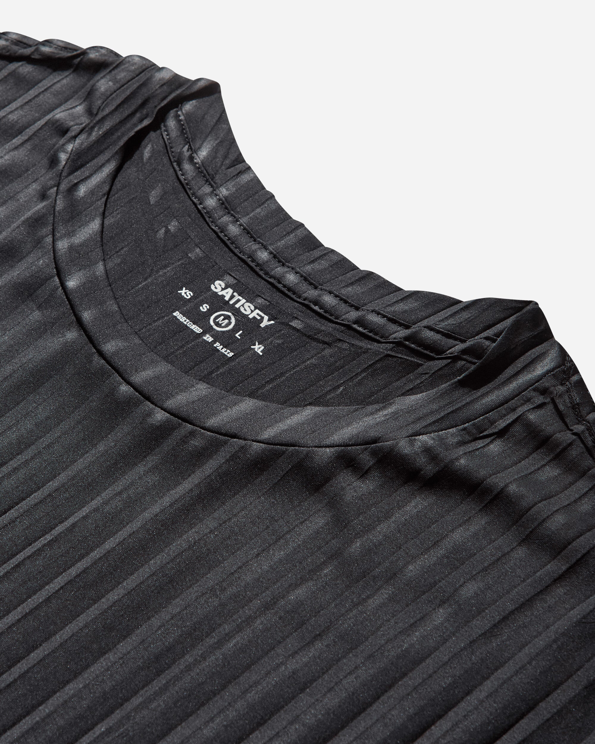 Men's AuraLite Pleated Long T-Shirt Black - Image 3