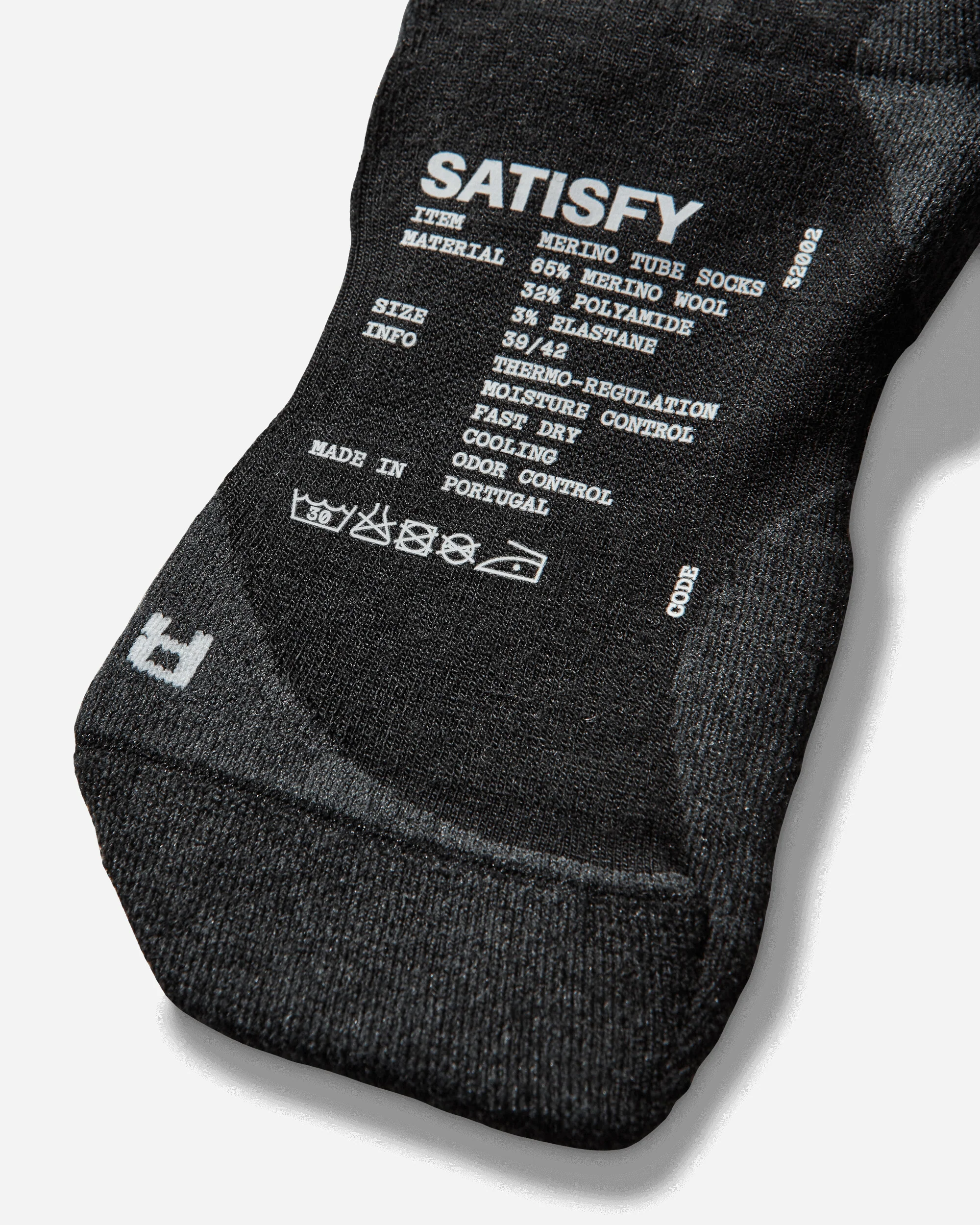 Merino Nylon Tube Socks Black - Image 4