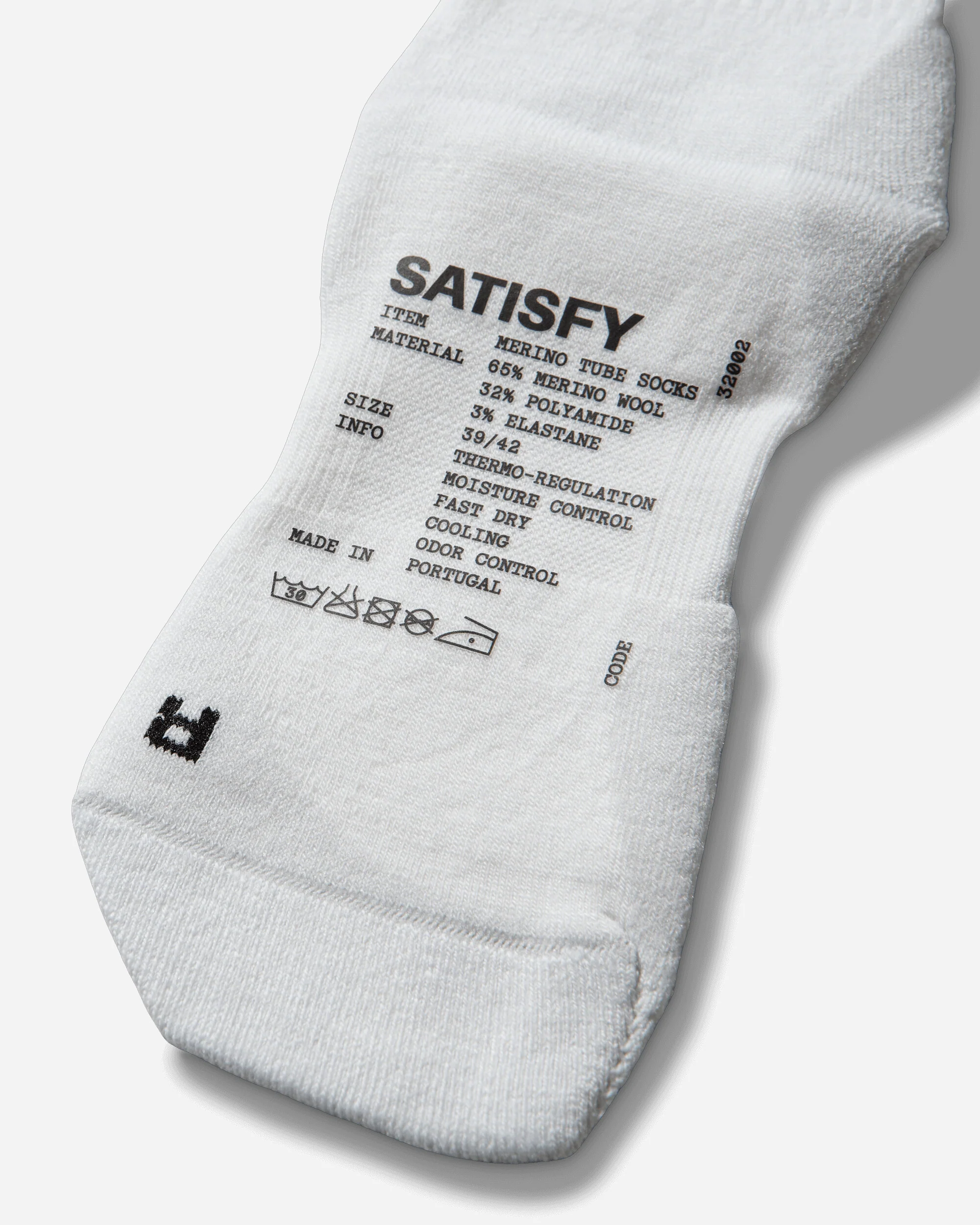 Merino Nylon Tube Socks Off White - Image 4