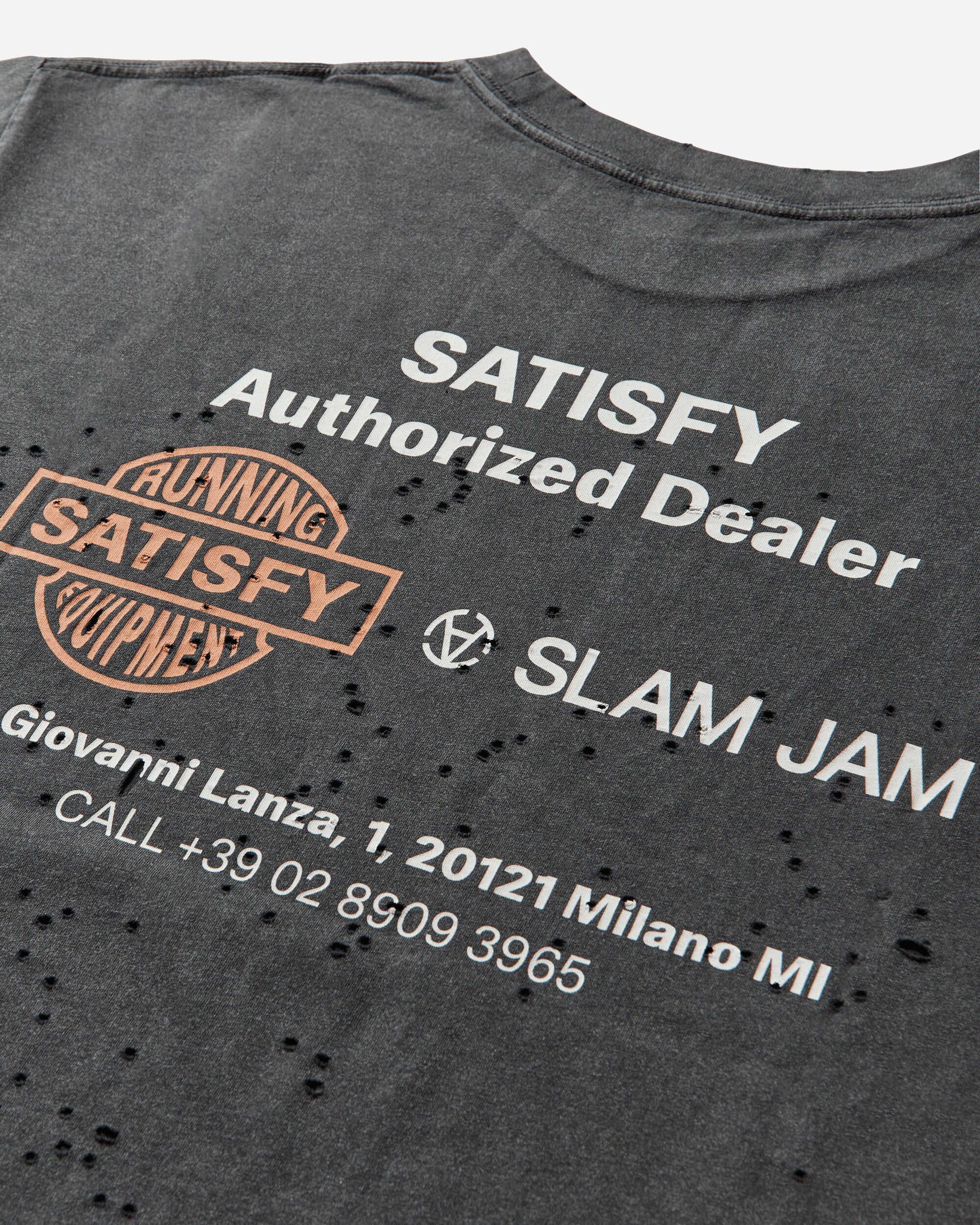 Slam Jam Authorized Dealer MothTech T-Shirt Aged Black - Image 3