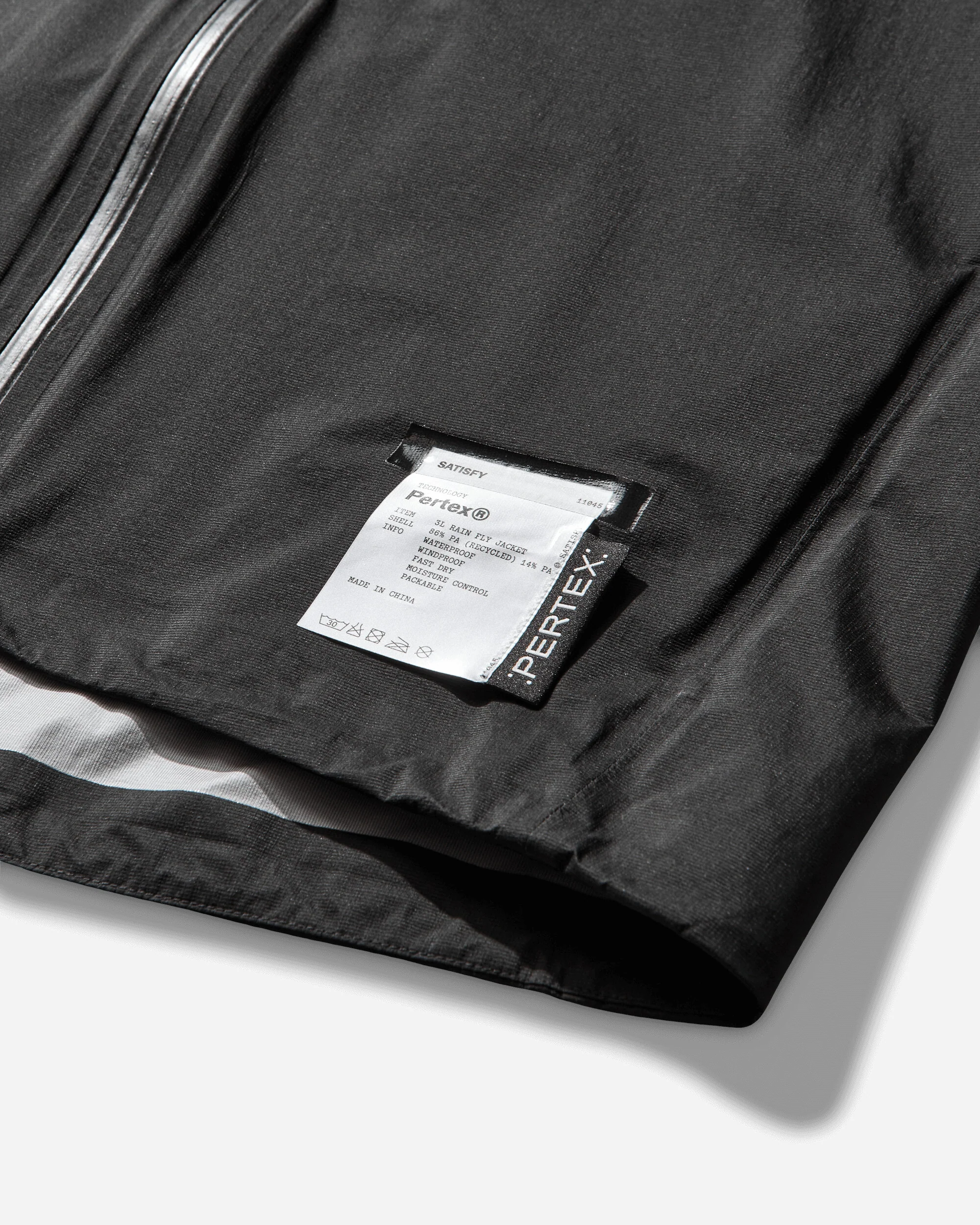 Men's Pertex 3L Fly Rain Jacket Black - Image 4