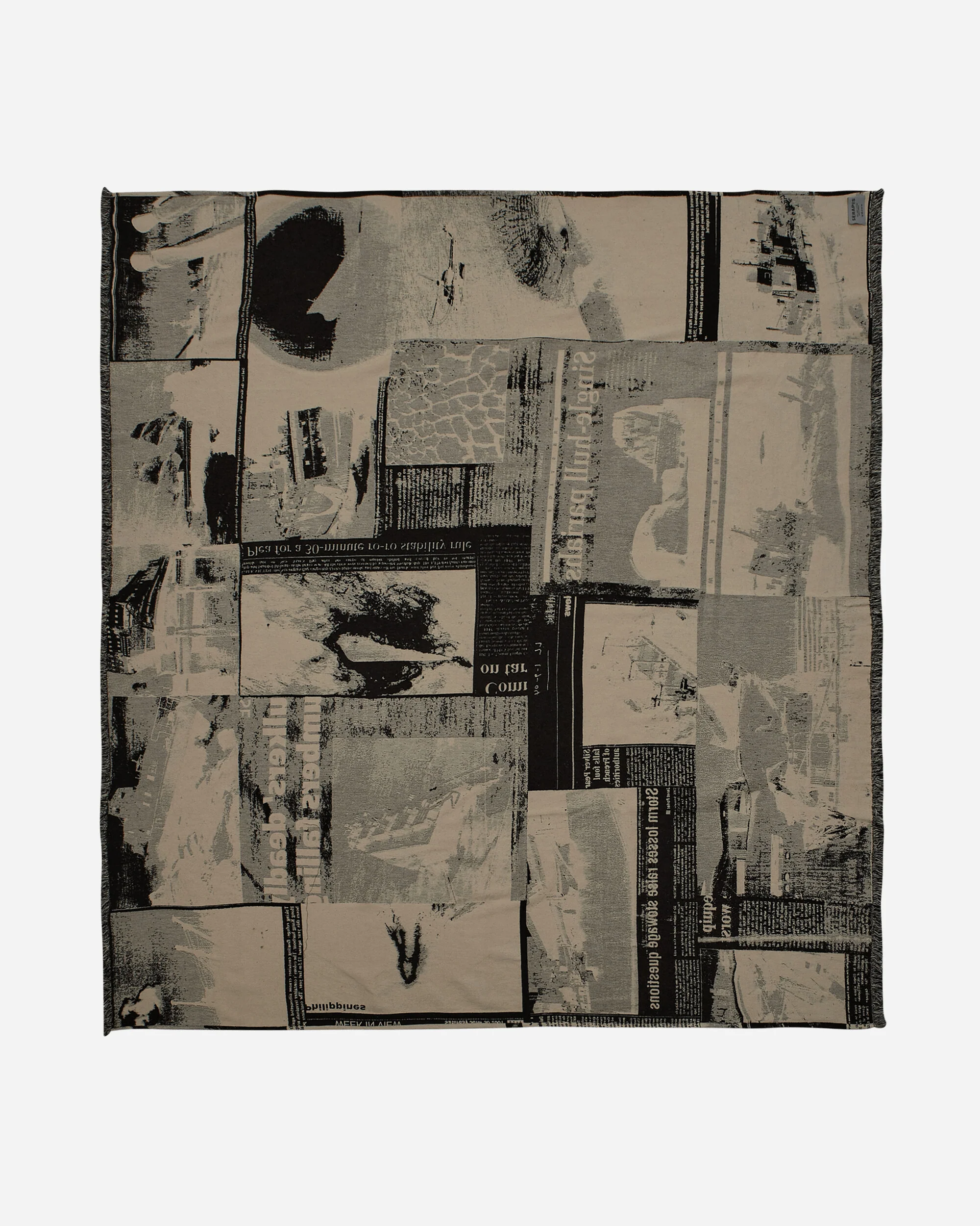 Newspapers Cuts Jacquard Throw Multicolor - Image 2