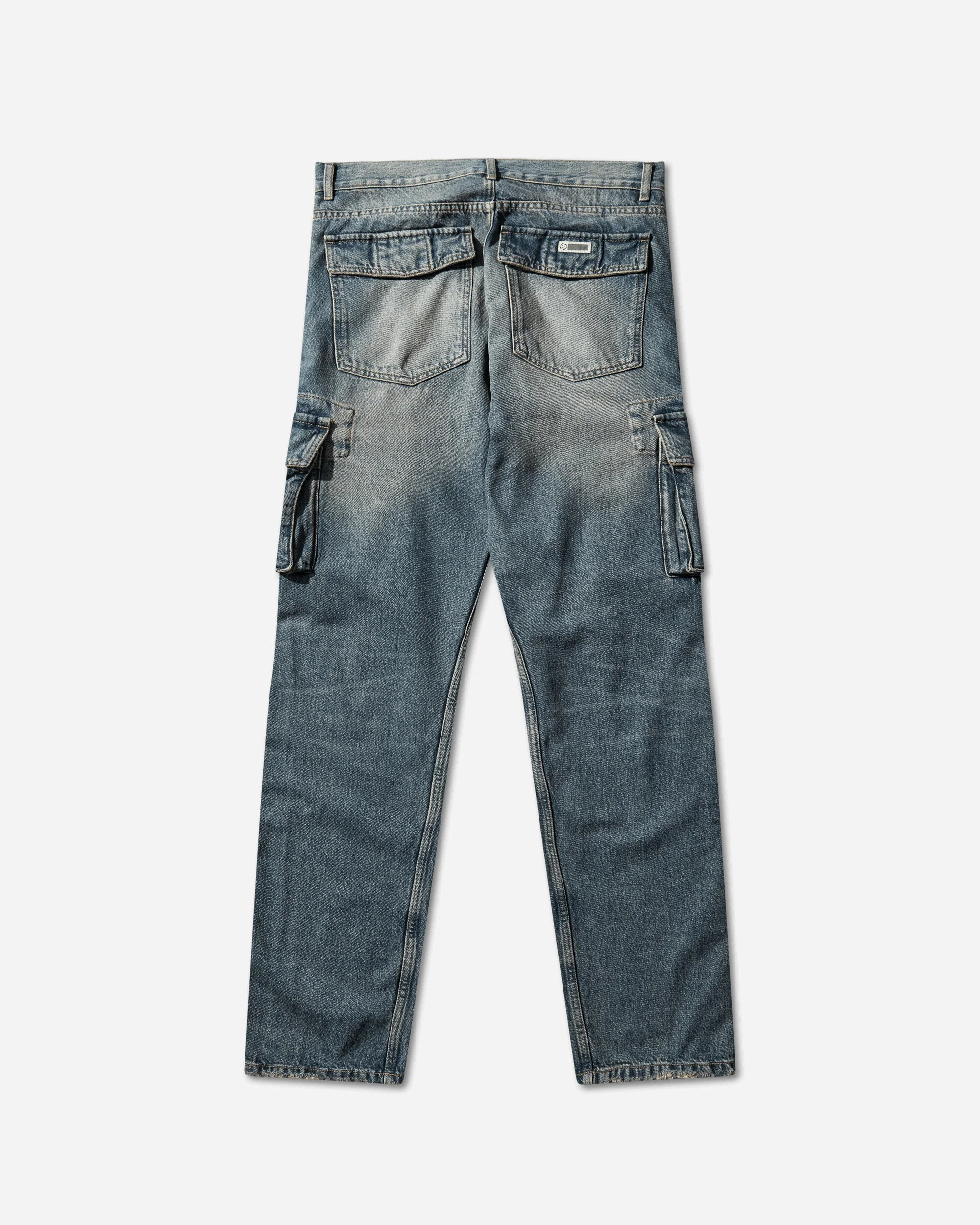 Men's Vintage Wash Cargo Pants Blue Fade - Image 2