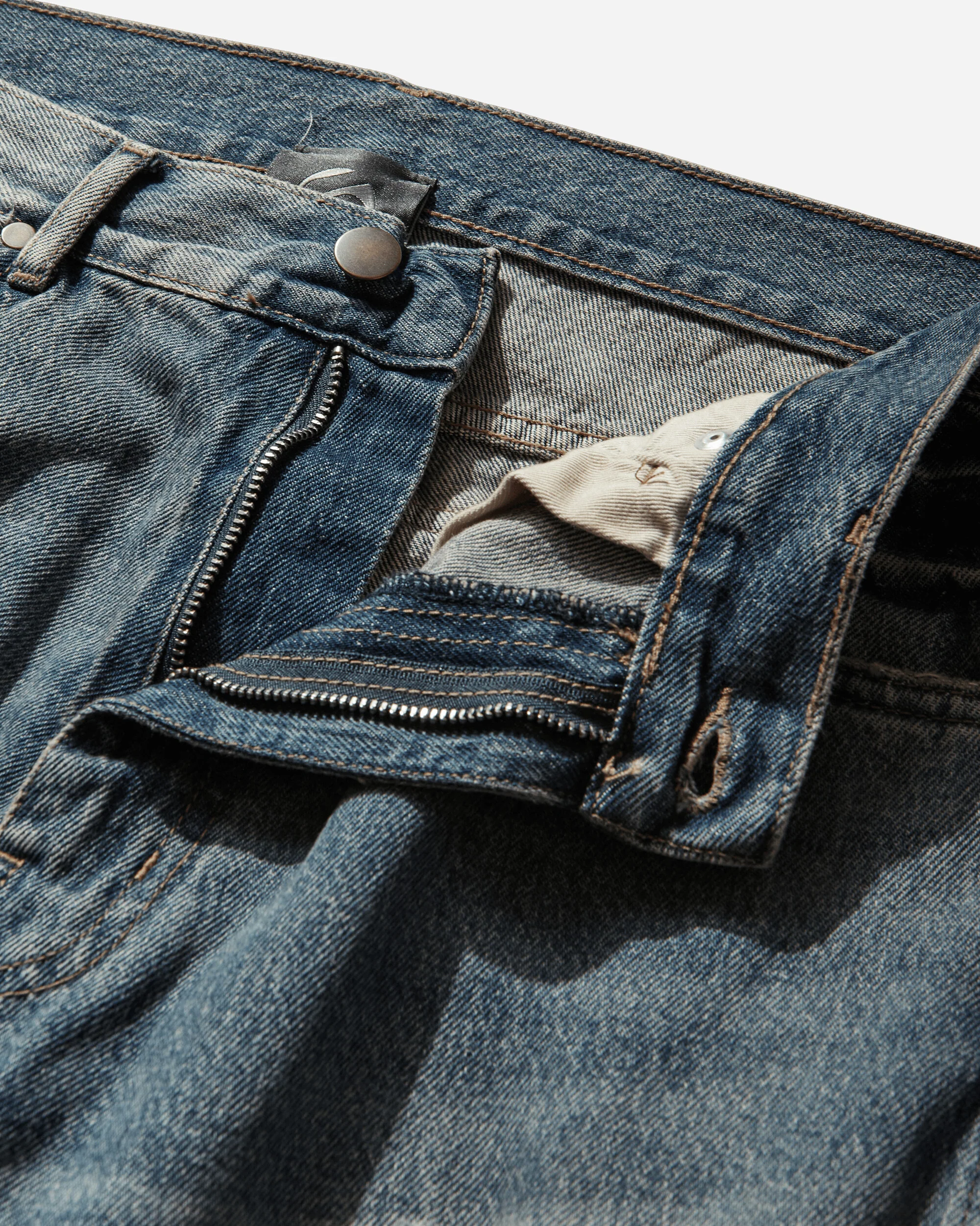 Men's Vintage Wash Cargo Pants Blue Fade - Image 4