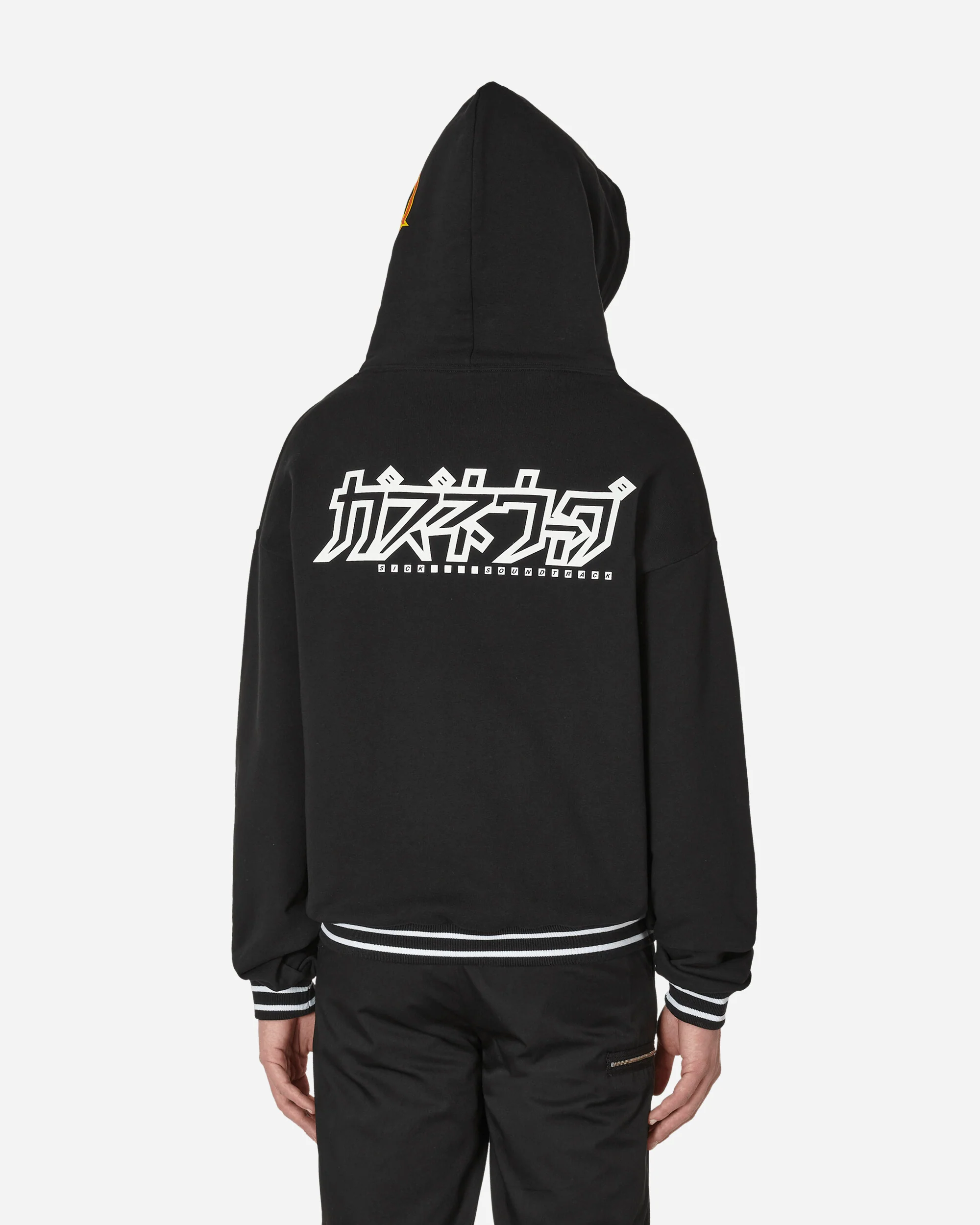 Gaznevada Graphic Hooded Sweatshirt Black - Image 3