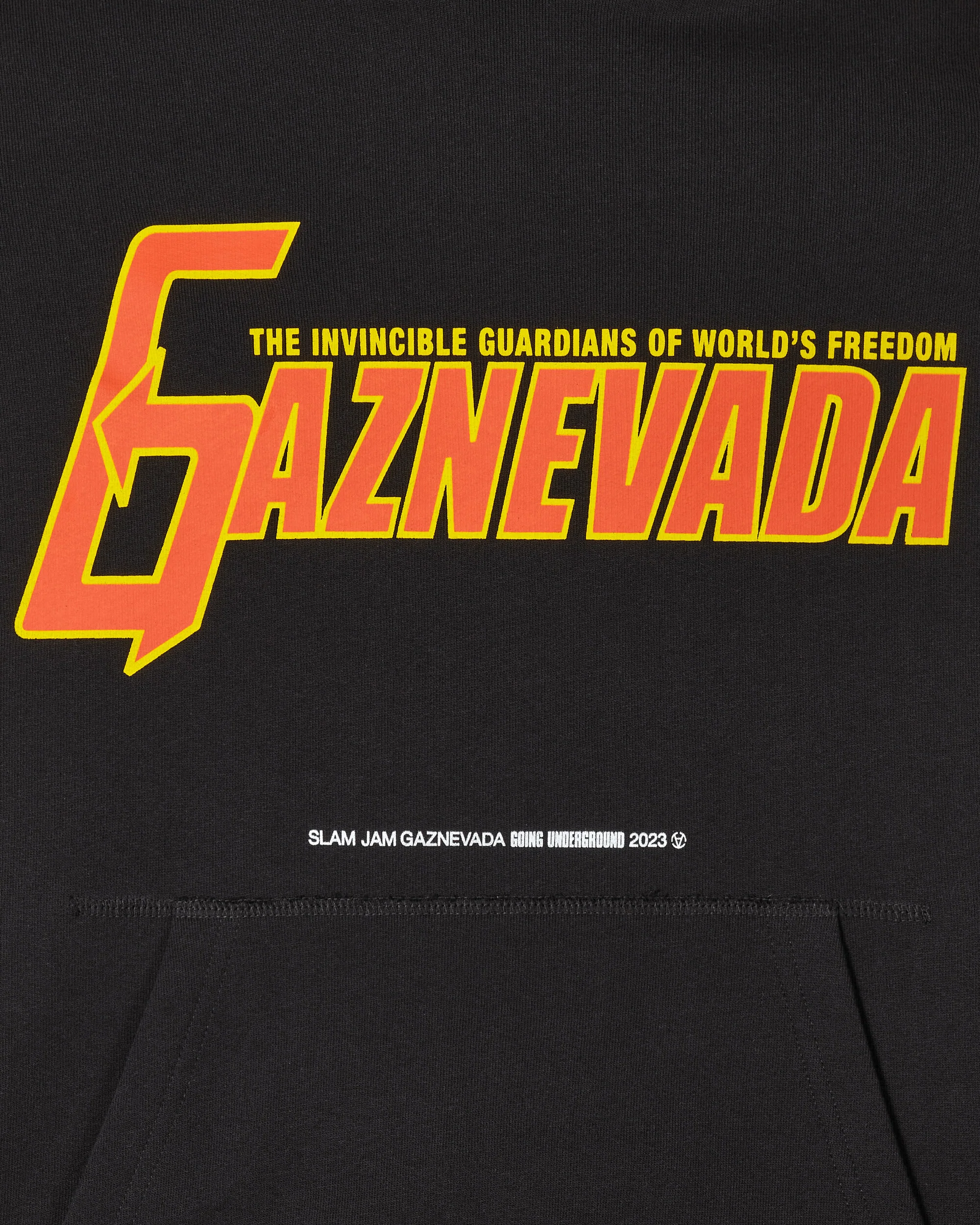 Gaznevada Graphic Hooded Sweatshirt Black - Image 5