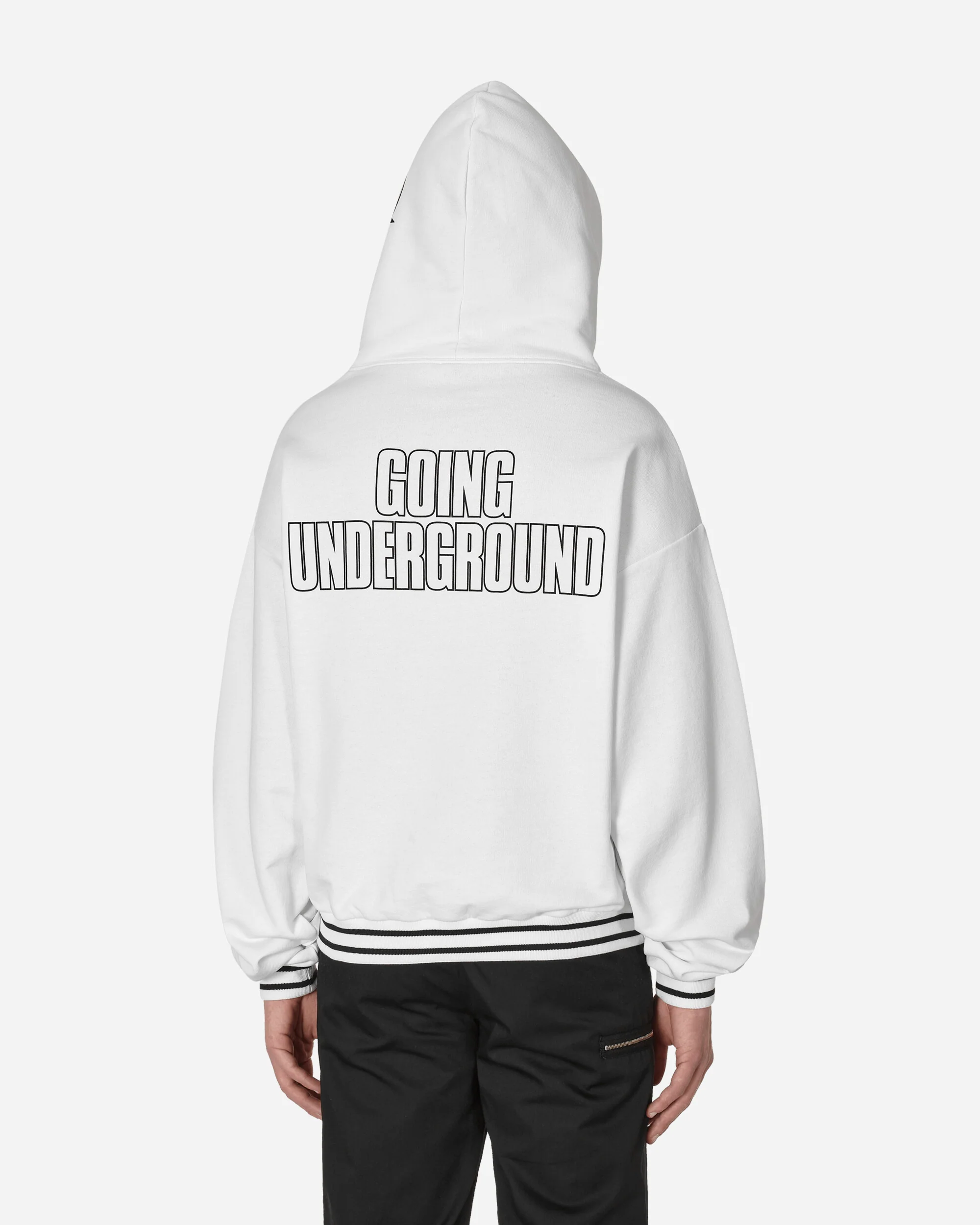 Gaznevada Graphic Hooded Sweatshirt White - Image 3