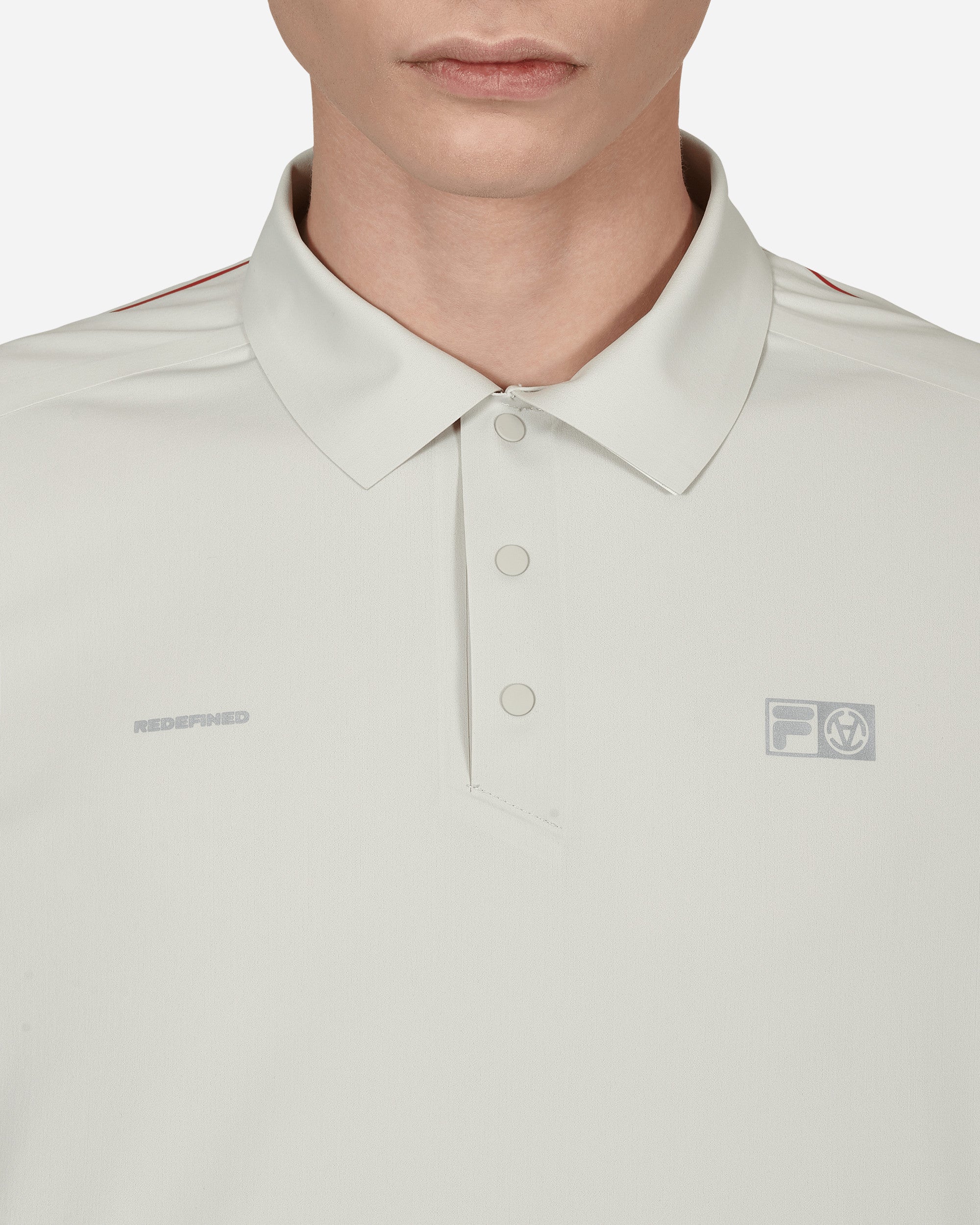 FILA Redefined Longsleeve Polo Shirt Grey - Image 5