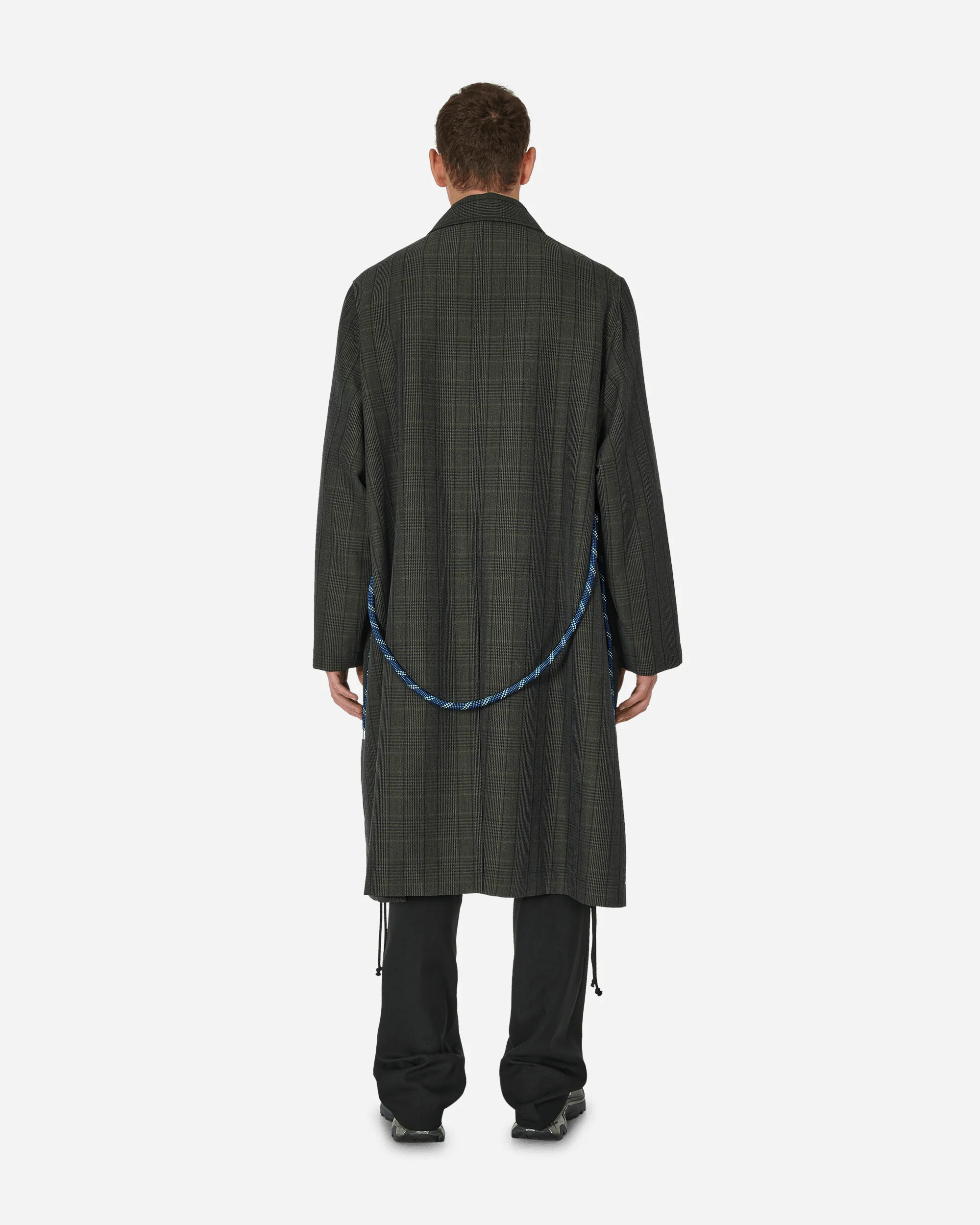 Glen Check Mac Coat Charcoal - Image 3