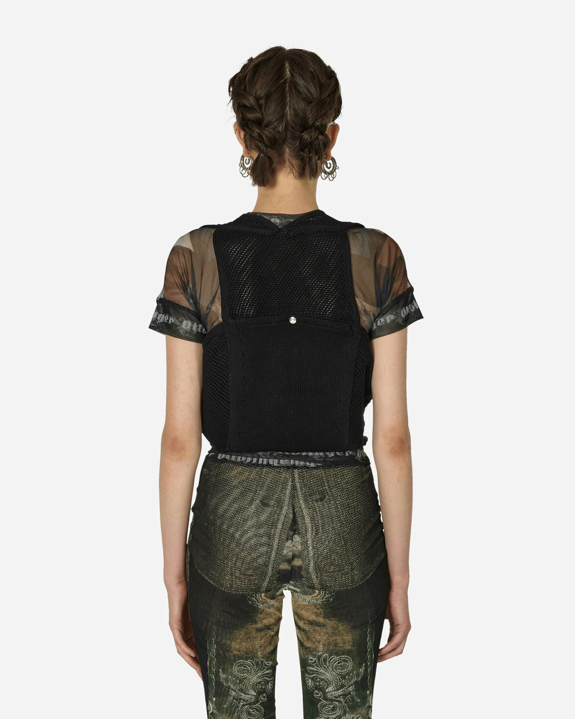 Perforated Chest Bag Black - Image 4