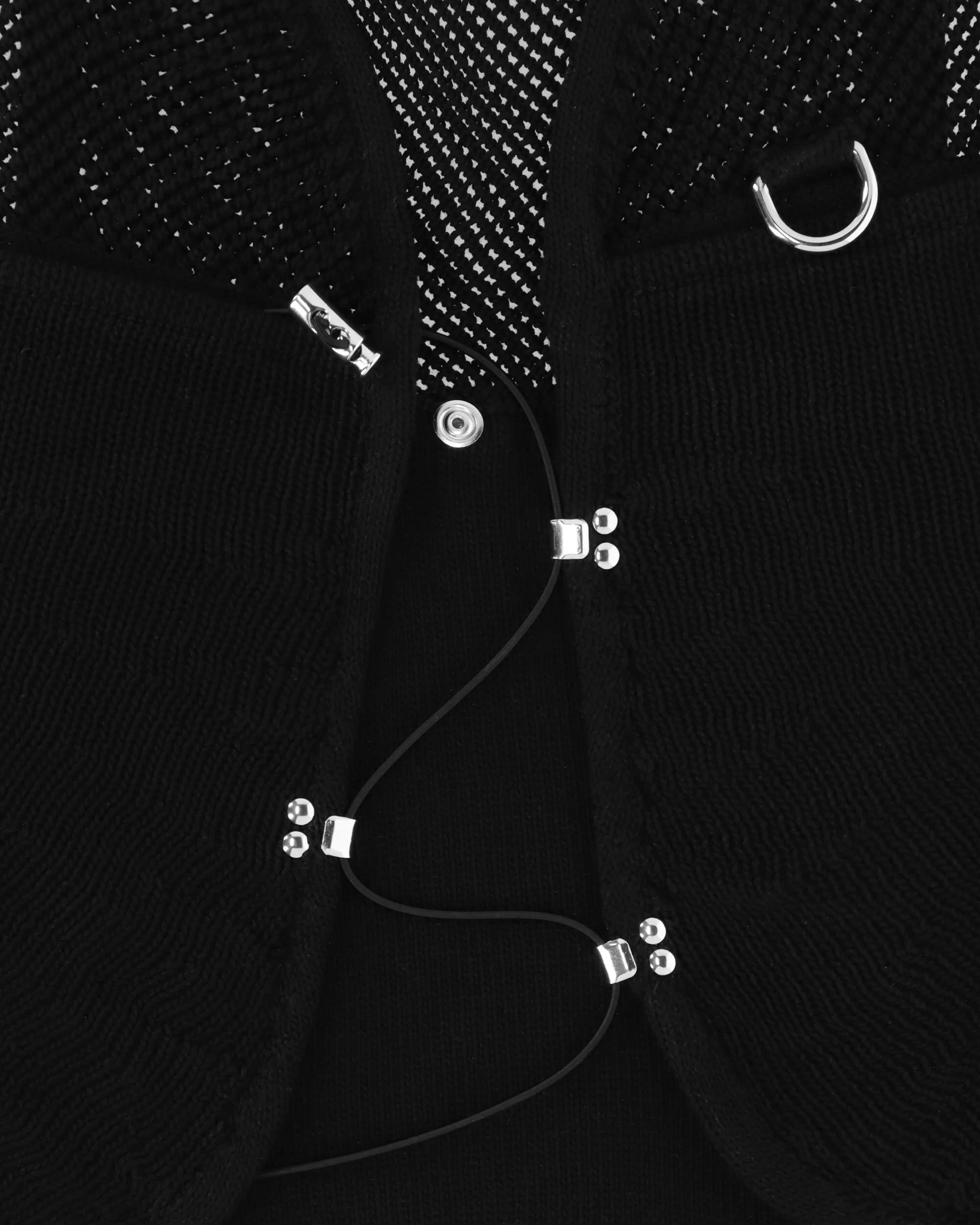 Perforated Chest Bag Black - Image 7