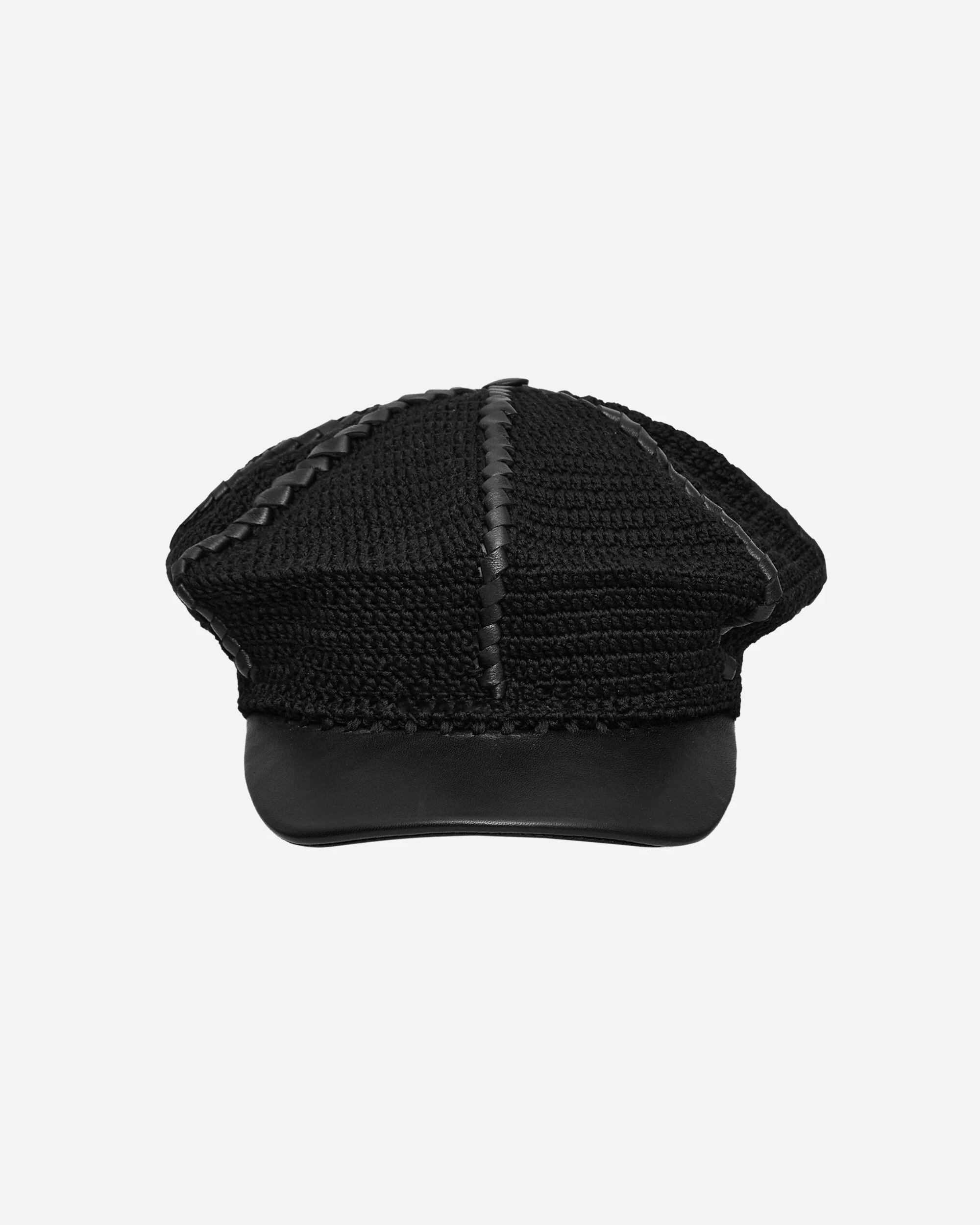 Ursa Leather Lace Bakerboy Cap - Image 2