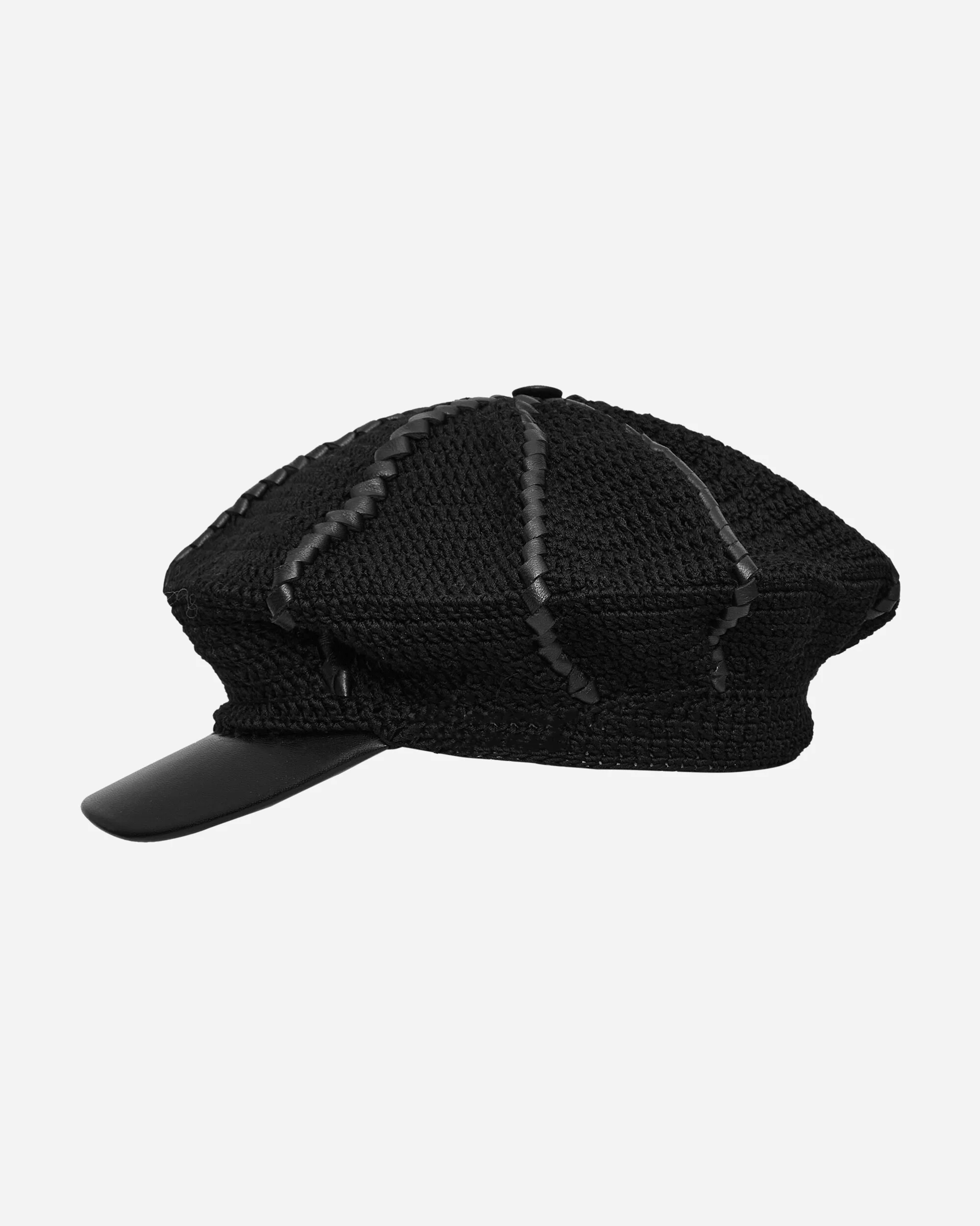 Ursa Leather Lace Bakerboy Cap - Image 3