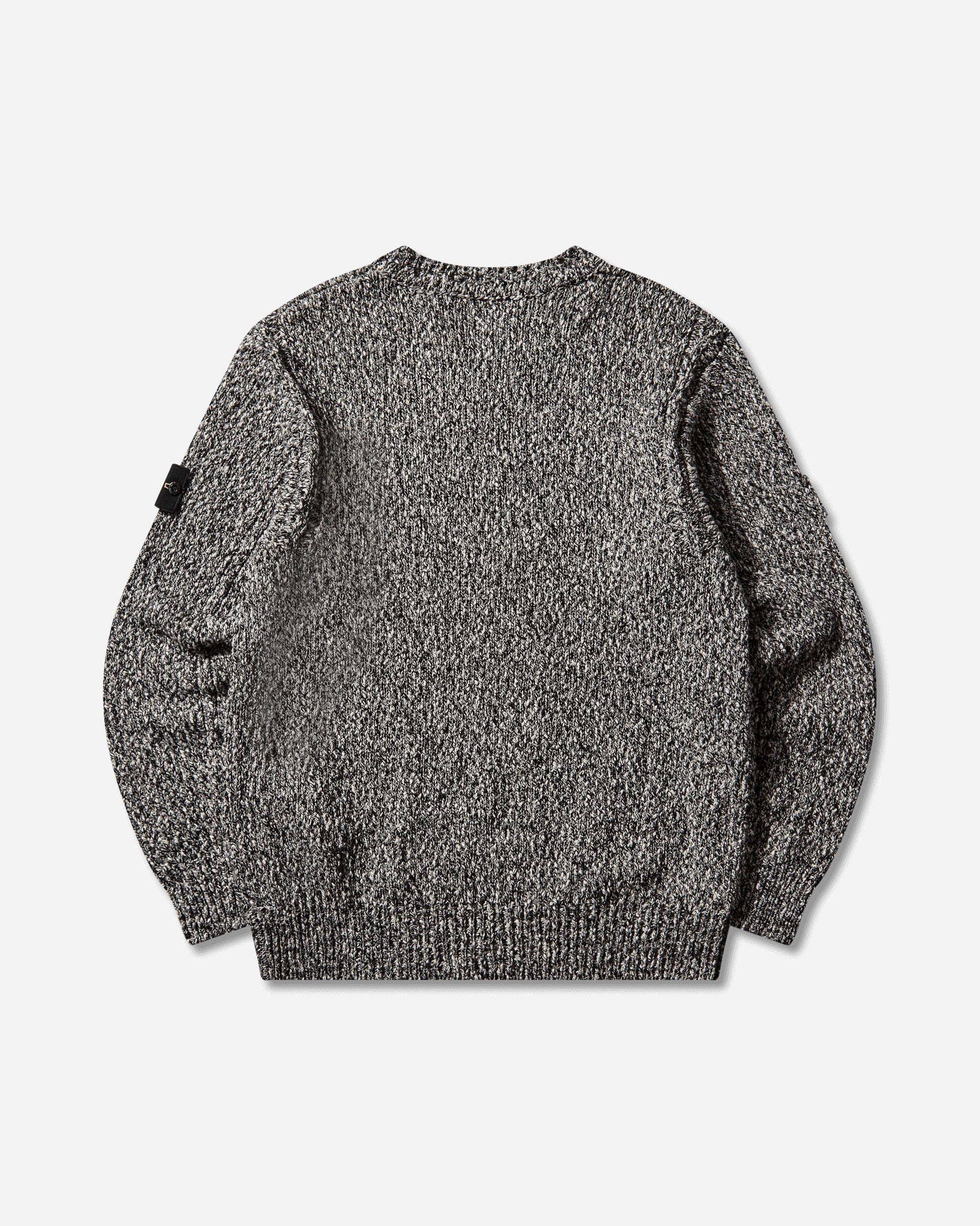 Men's Speckled Cotton Sweater Black - Image 2