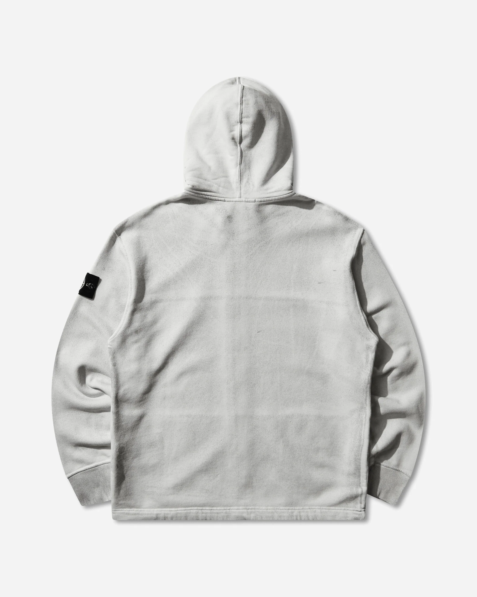 Men's Organic Cotton Fleece Reflective Garment Lamination Zip Hoodie Sky Blue - Image 2