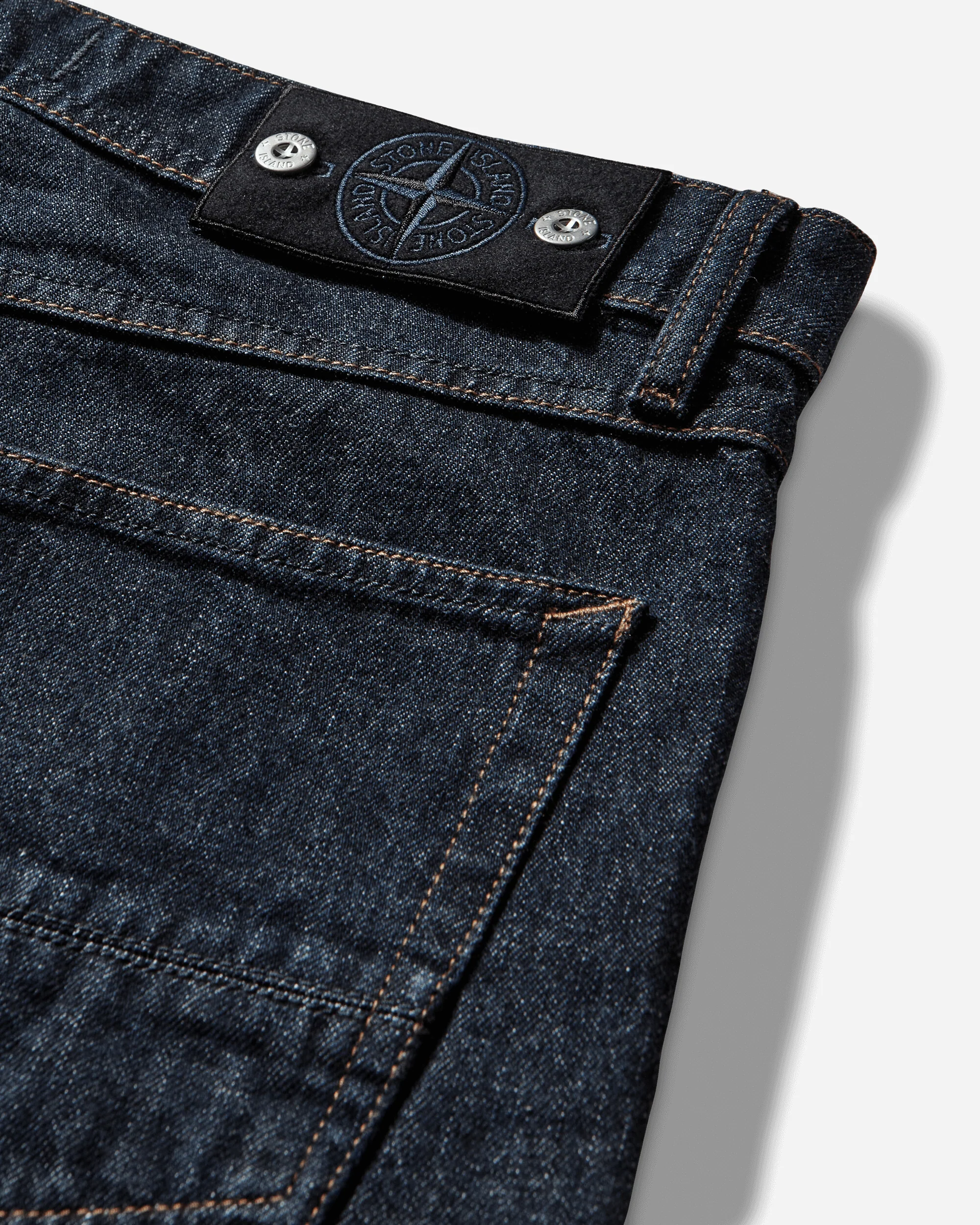 Men's Indigo Denim-Rinsed Loose Fit Jeans Blue Rinse - Image 3