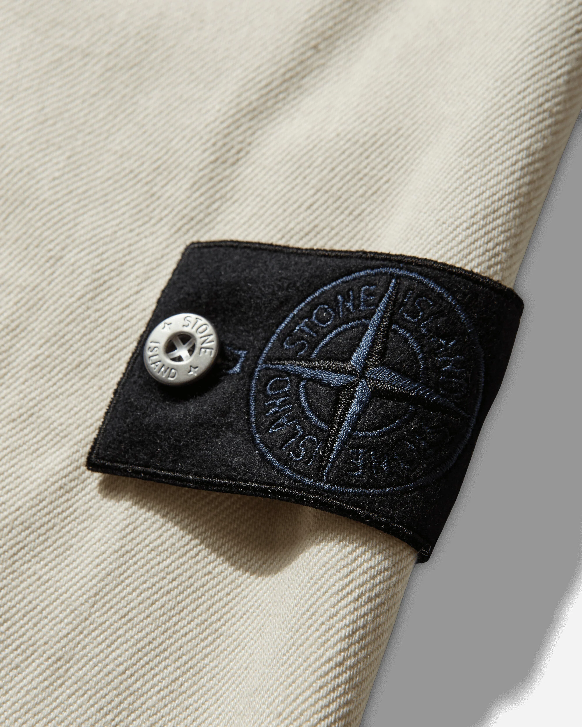 Men's Light Bull Denim-TC Overshirt Ivory - Image 4