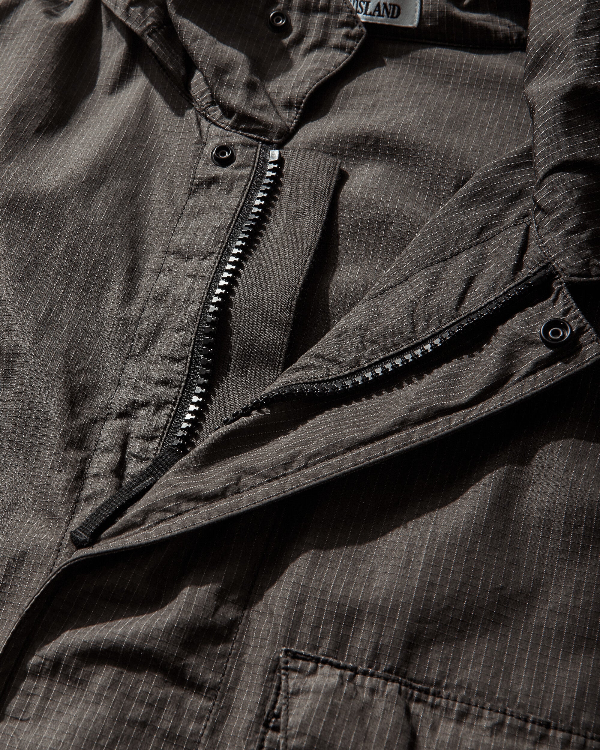 Men's Cotton Nylon Micro Ripstop Field Jacket Charcoal - Image 3