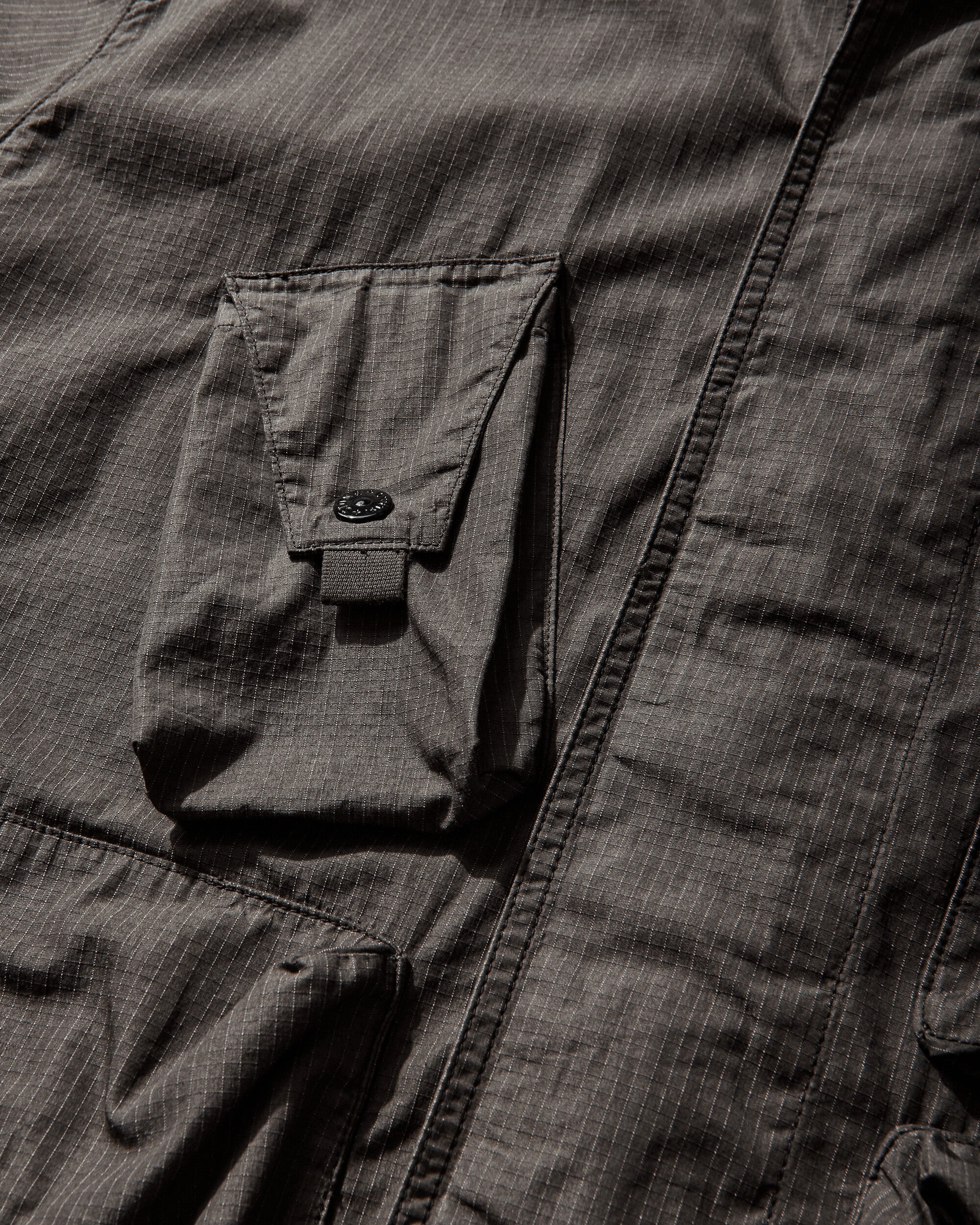 Men's Cotton Nylon Micro Ripstop Field Jacket Charcoal - Image 4