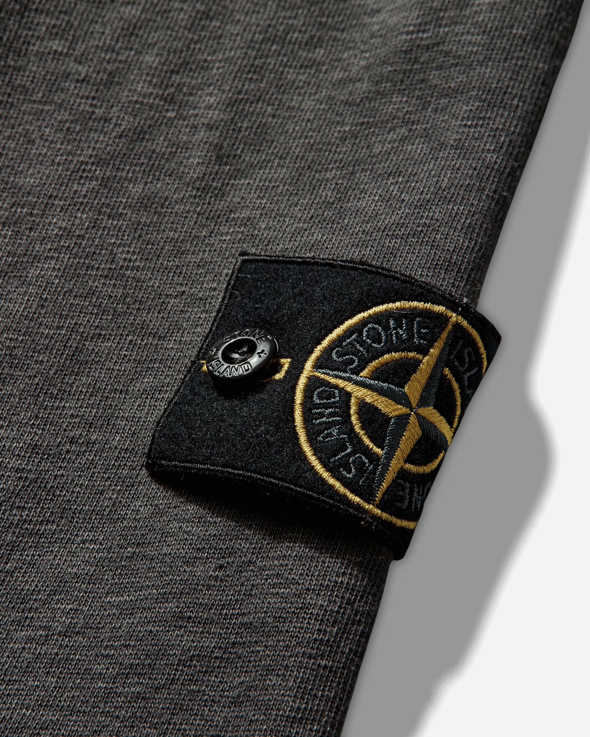 Men's Malfilé Fleece 'OLD' Effect Hoodie Charcoal Grey - Image 3