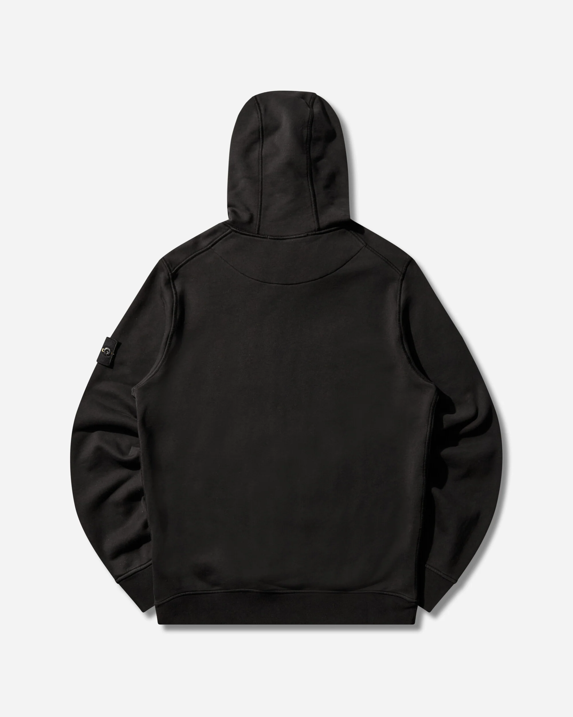 Men's Organic Cotton Fleece Hoodie Black - Image 2