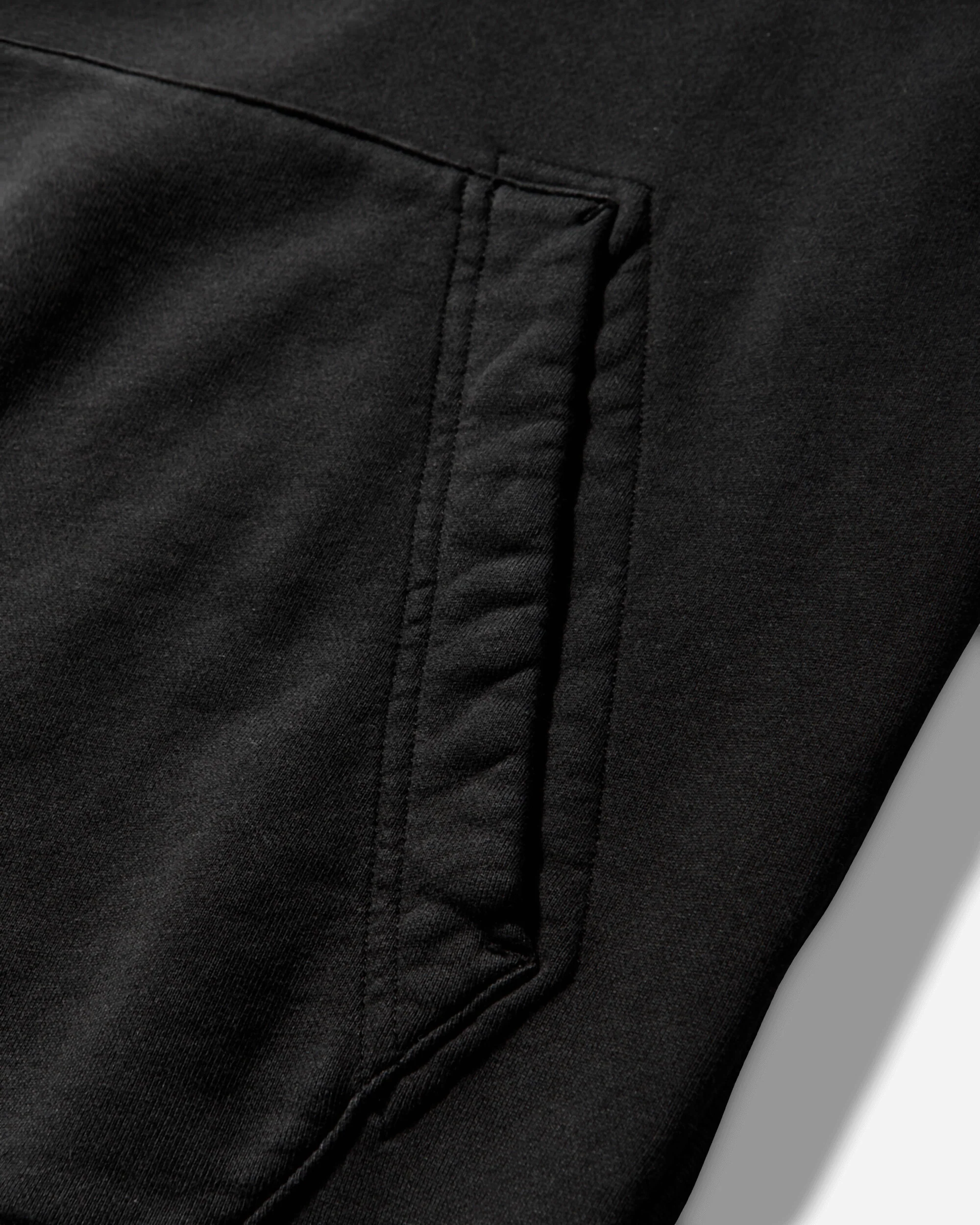 Men's Organic Cotton Fleece Hoodie Black - Image 4