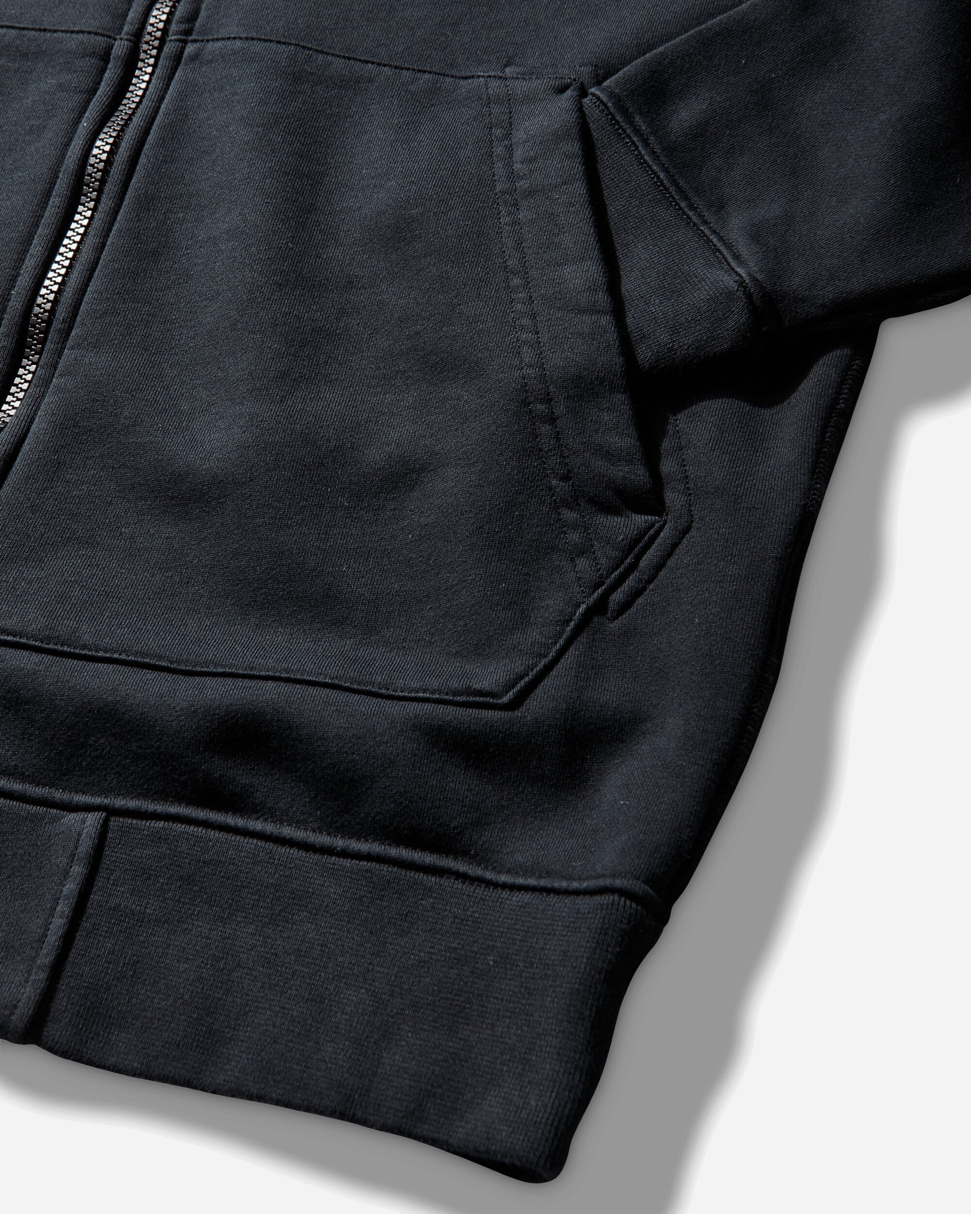 Men's Organic Cotton Fleece Zip Hoodie Navy Blue - Image 3