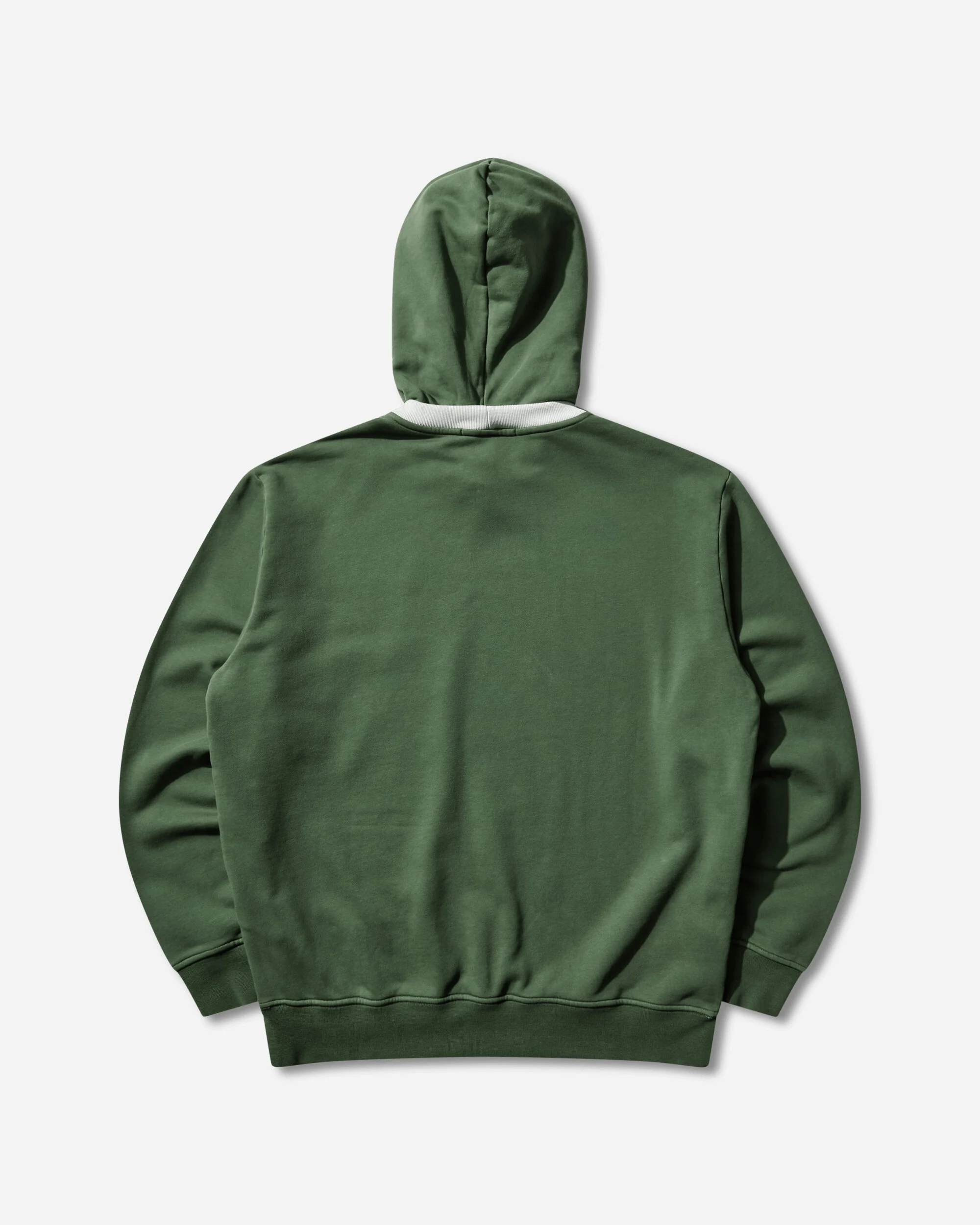 Men's Marina Oversized Fit Cotton Fleece Hoodie Quartz Green - Image 2