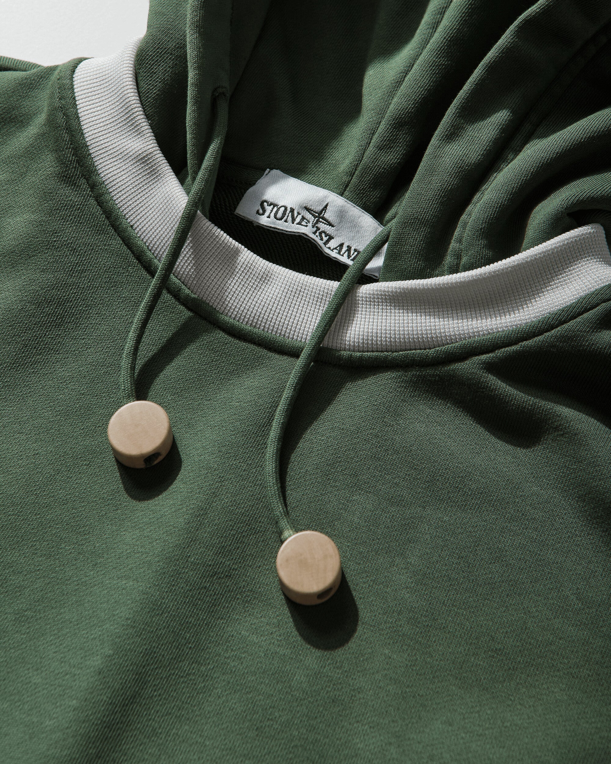 Men's Marina Oversized Fit Cotton Fleece Hoodie Quartz Green - Image 4