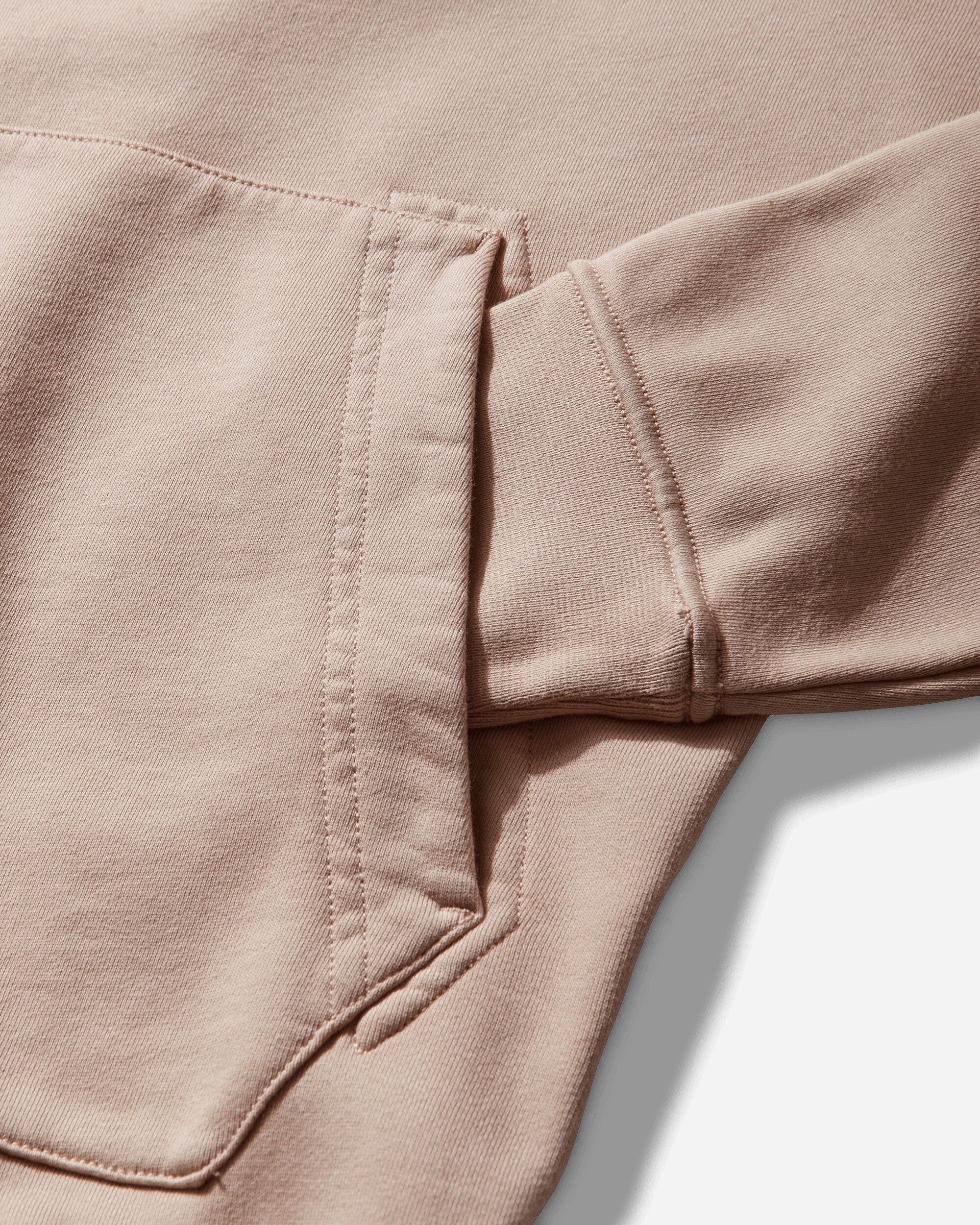 Men's Organic Cotton Fleece Zip Hoodie Chalk Pink - Image 3