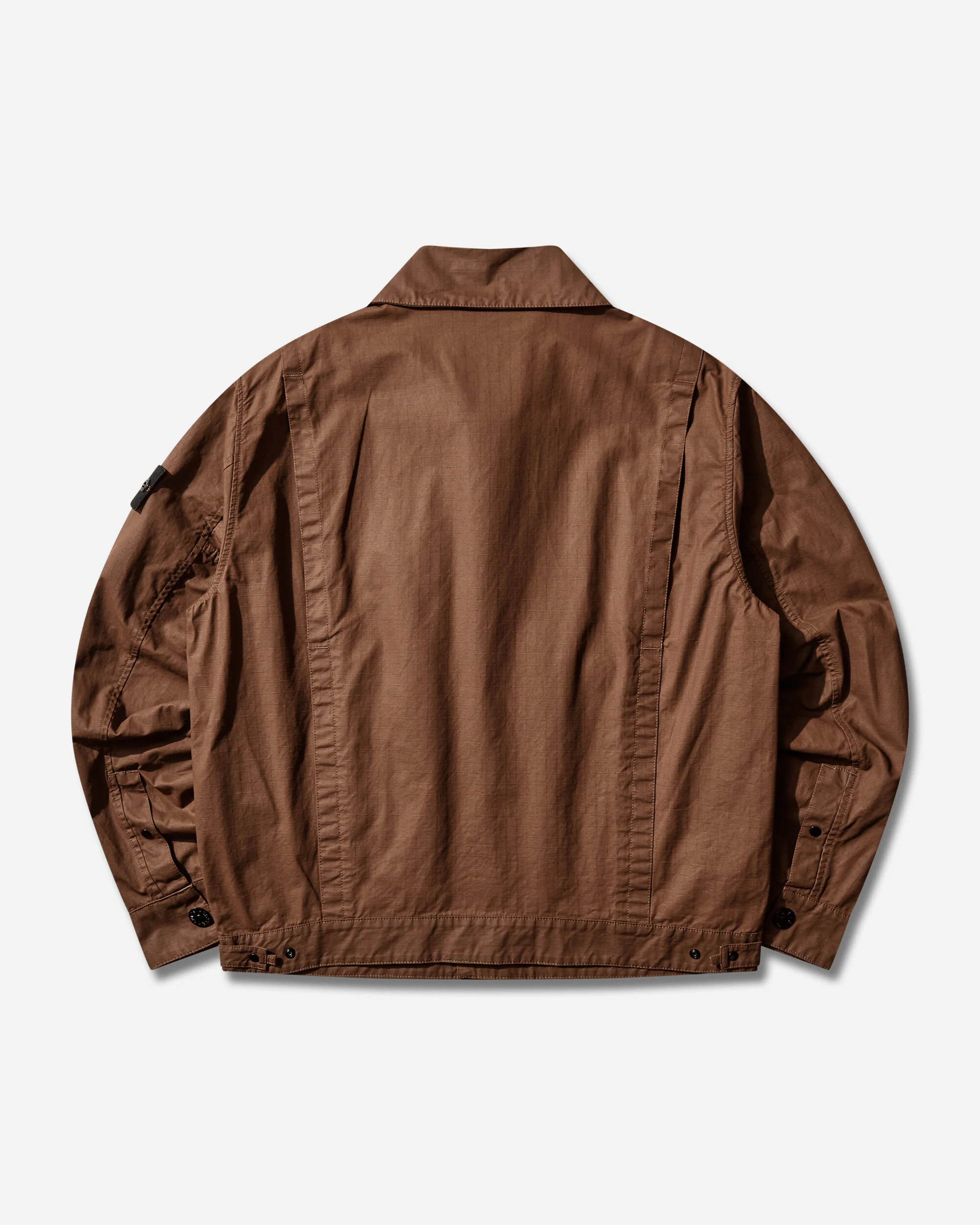 Men's Double-Coated Cotton Ripstop Coach Jacket Shadow Brown - Image 2