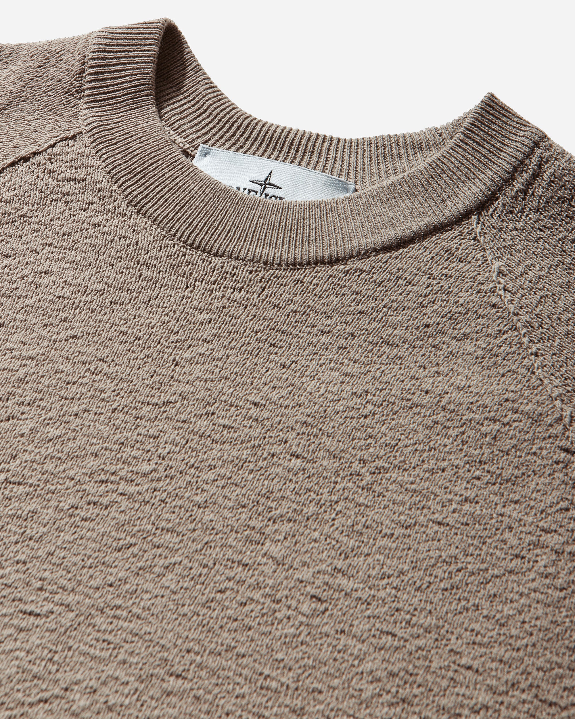 Men's Light Raw Hand Organic Cotton Sweater Desert Sand - Image 4