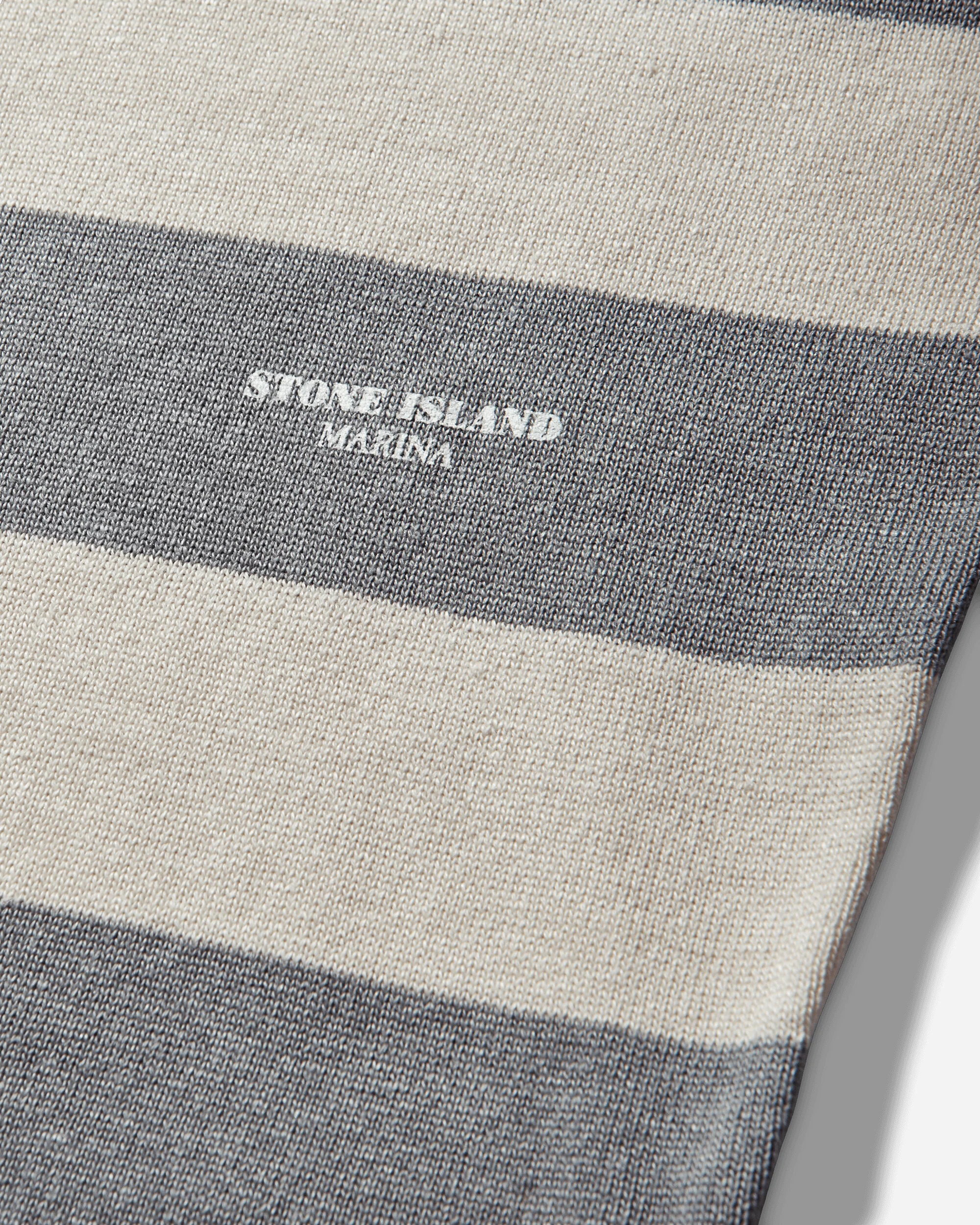 Men's Marina Striped Crewneck Jumper Ivory - Image 3